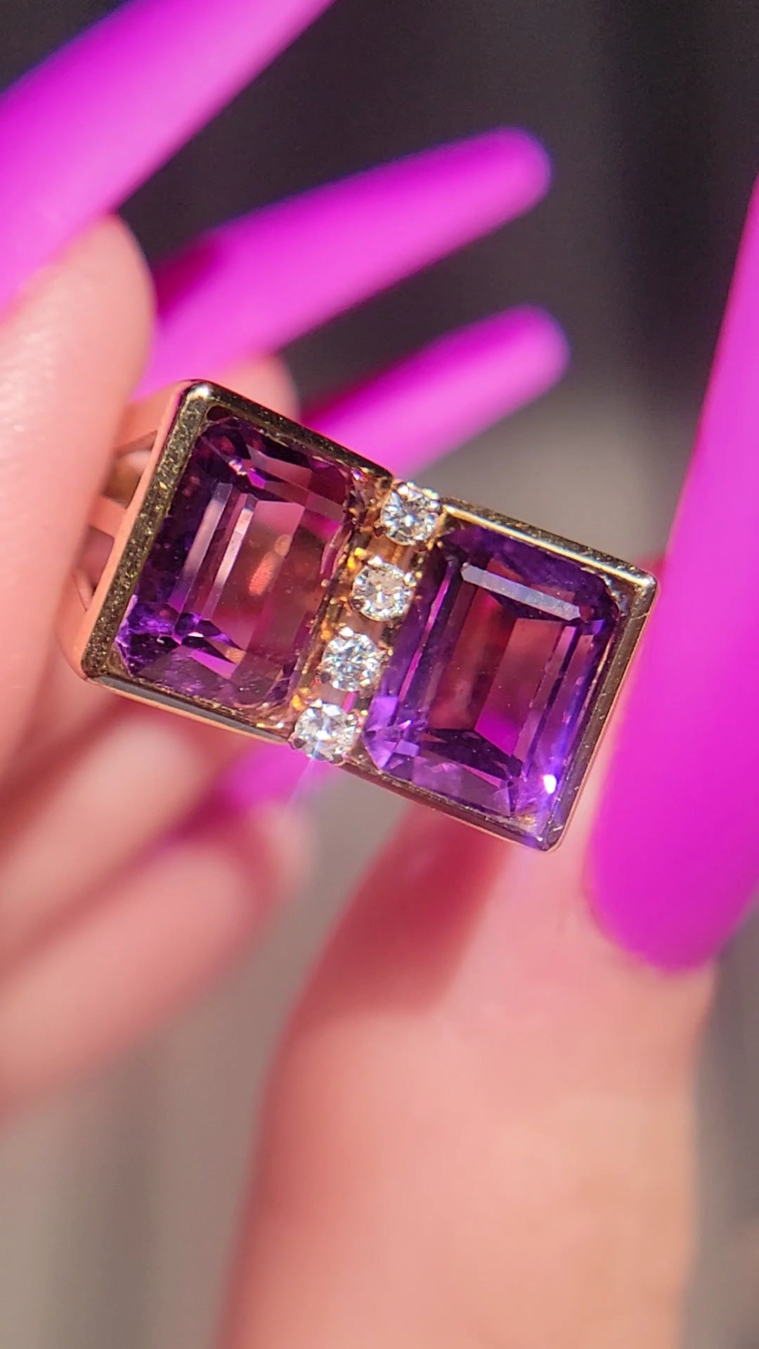 18kt Yellow Gold Estate Toi et Moi Ring