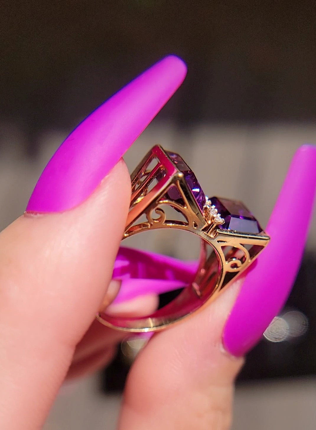 18kt Yellow Gold Estate Toi et Moi Ring