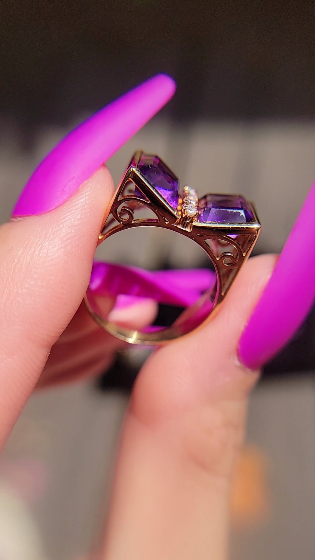 18kt Yellow Gold Estate Toi et Moi Ring