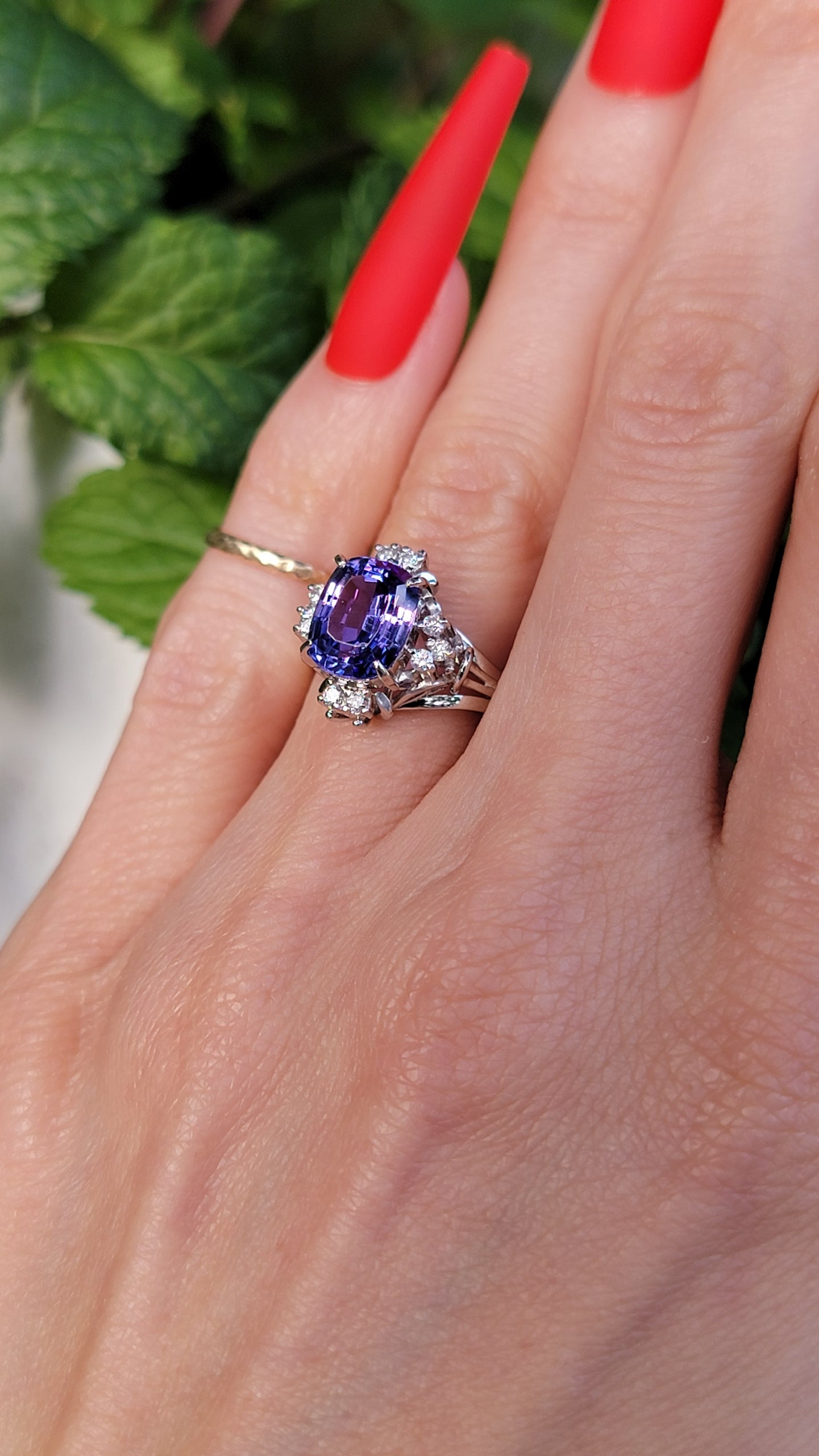 Platinum Tanzanite Ring
