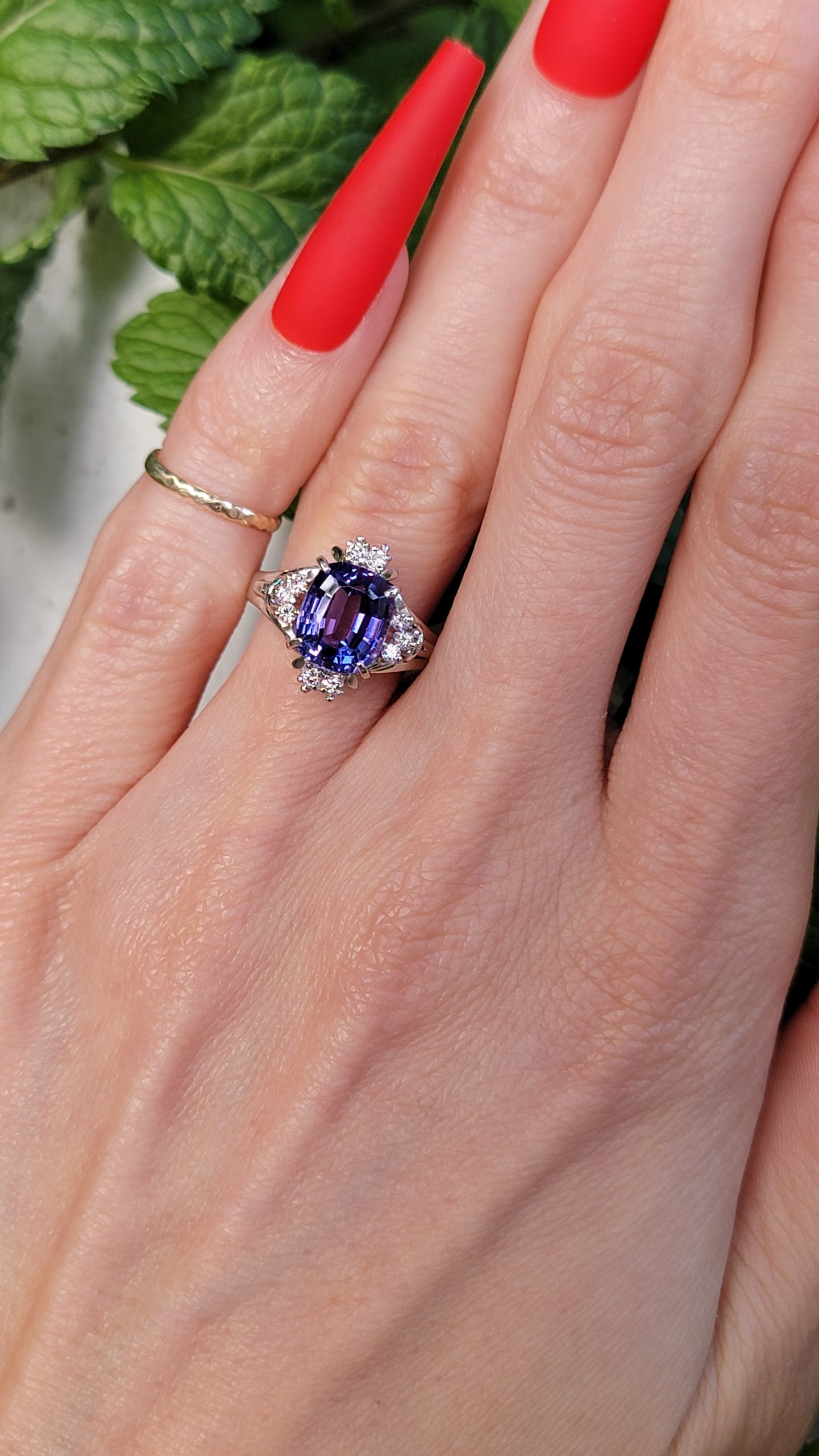 Platinum Tanzanite Ring