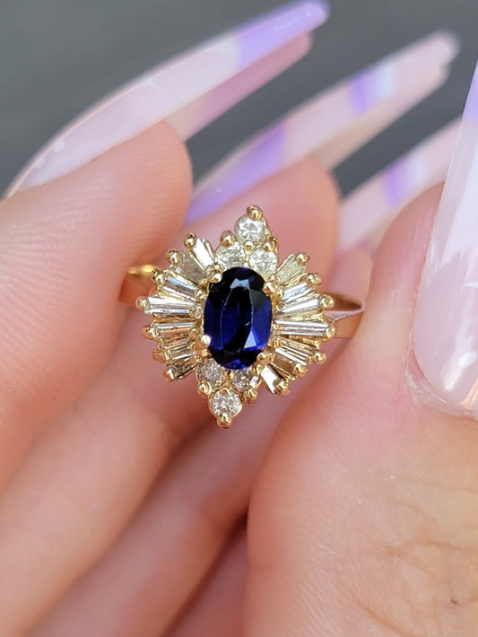 14kt Yellow Gold and Sapphire Ballerina