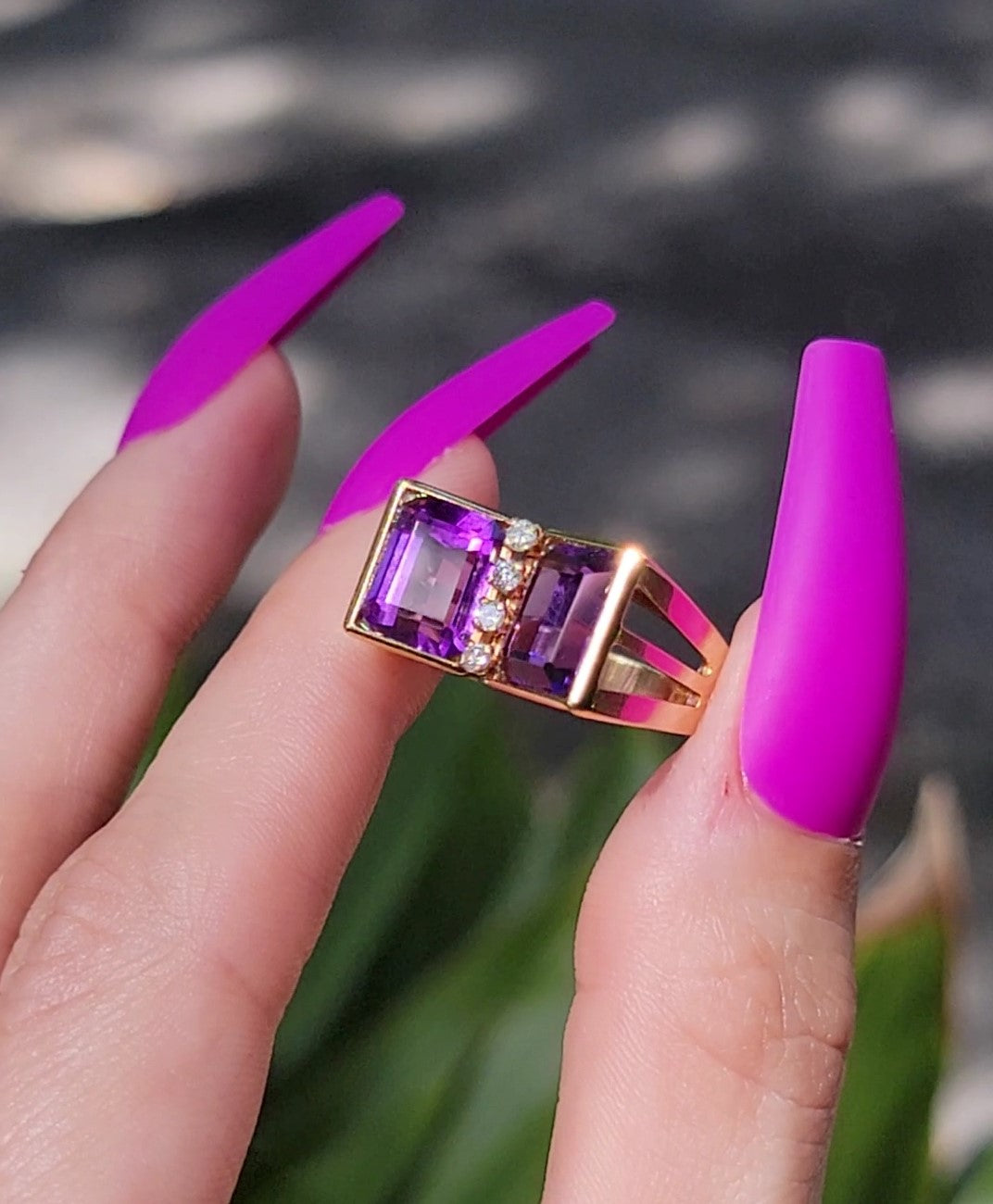 18kt Yellow Gold Estate Toi et Moi Ring