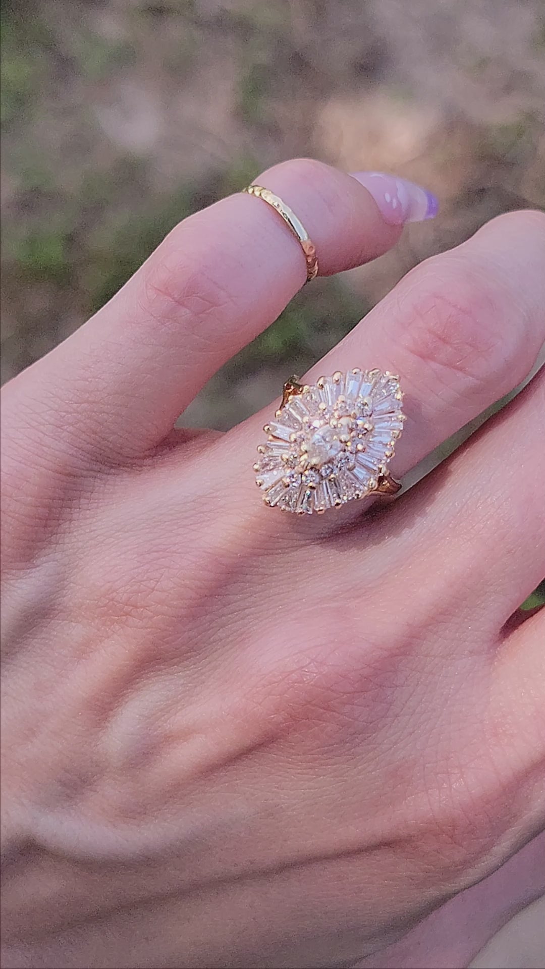 Introducing our exquisite Yellow Gold and Diamond Ballerina Ring. This stunning piece combines timeless elegance with exceptional craftsmanship, making it the perfect accessory to float through any occasion effortlessly. Let its 39 sparkling diamonds and brilliance enhance your style and leave a lasting impression.