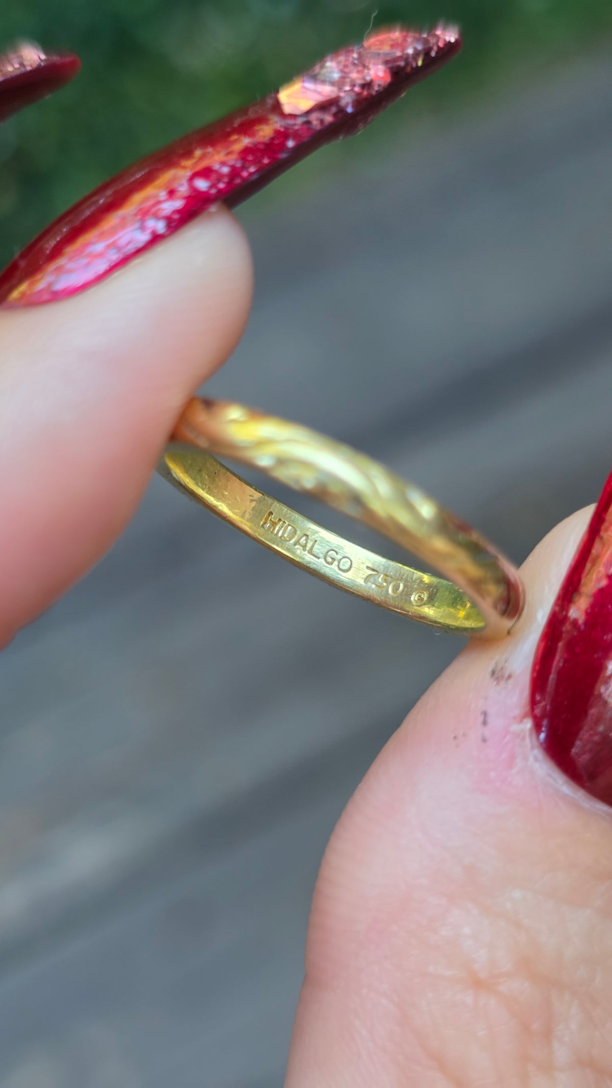 18k Pattern Band Ring