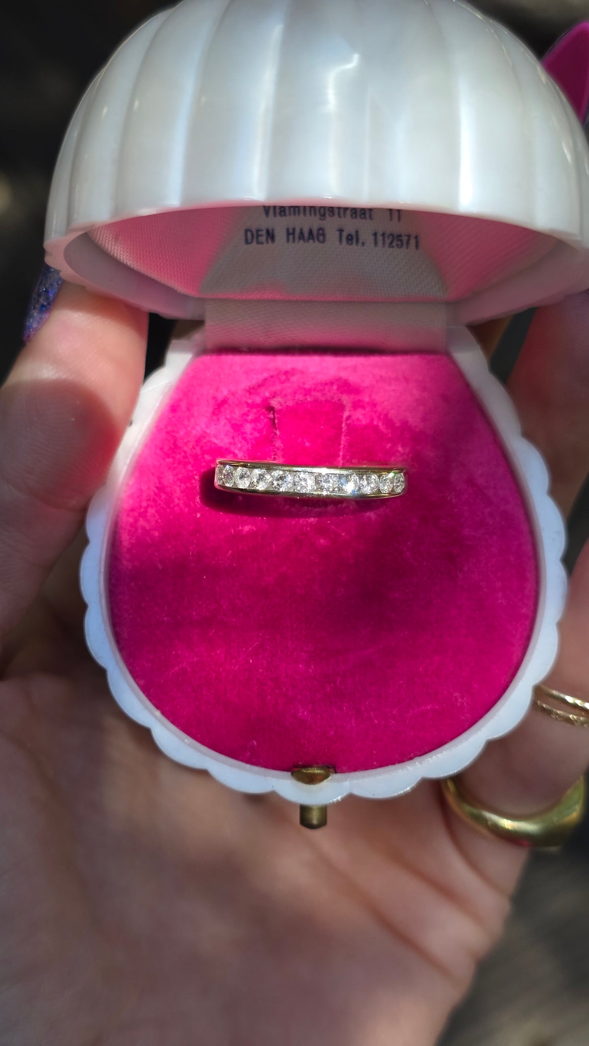 18k Channel Set Diamond Ring