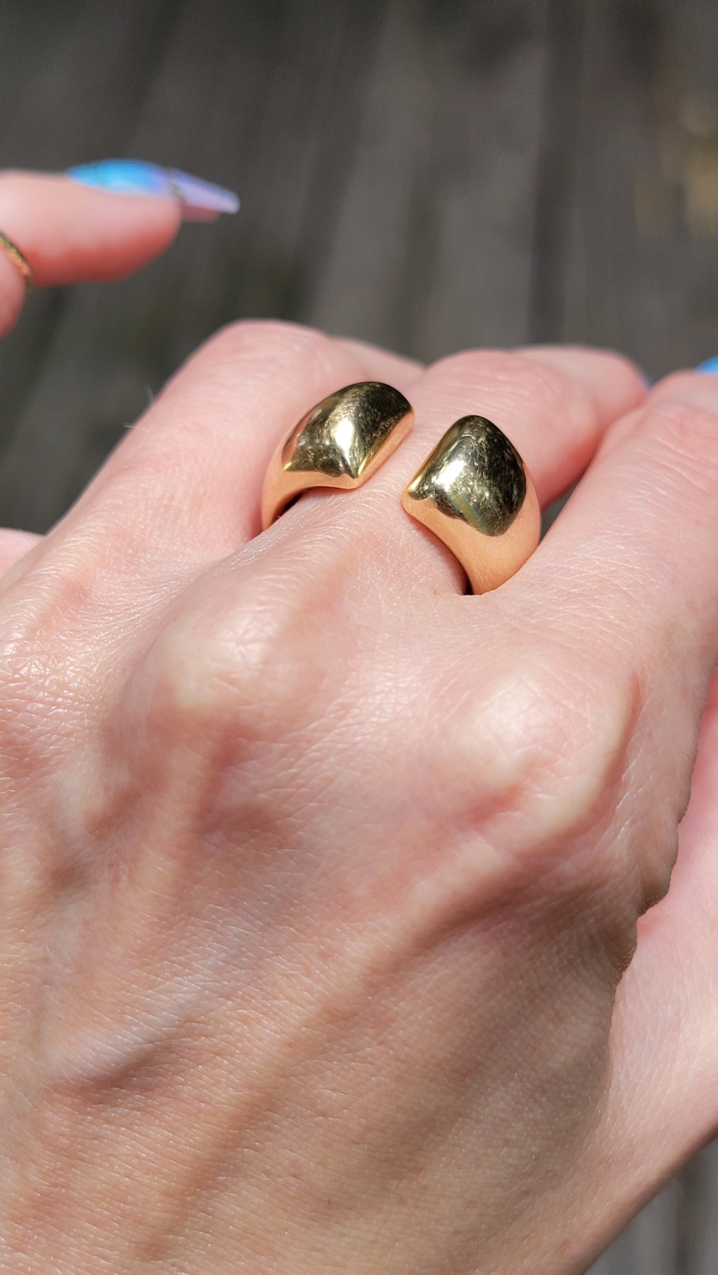 14k Cuff Dome Ring
