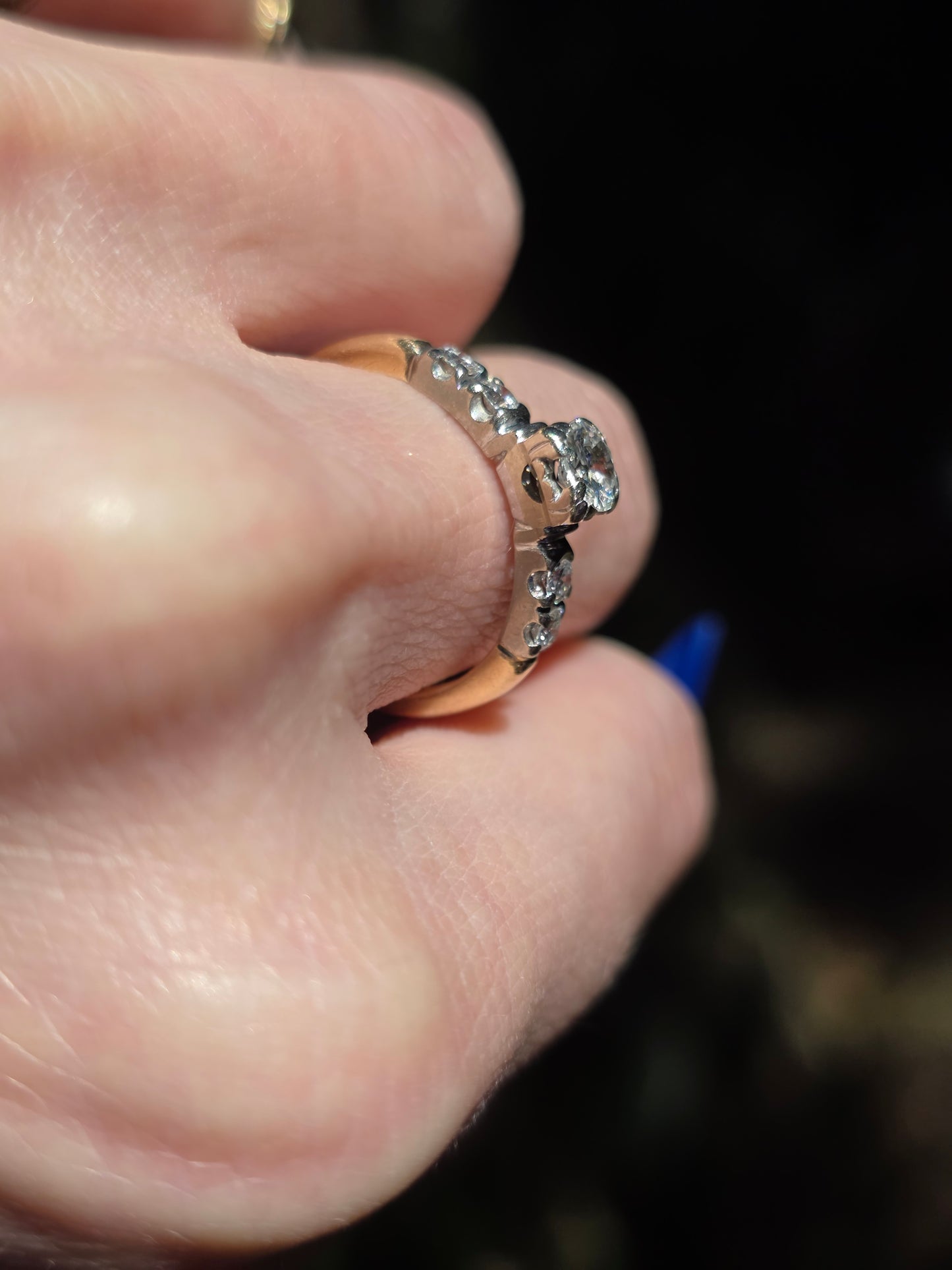 14k Diamond Orange Blossom Ring