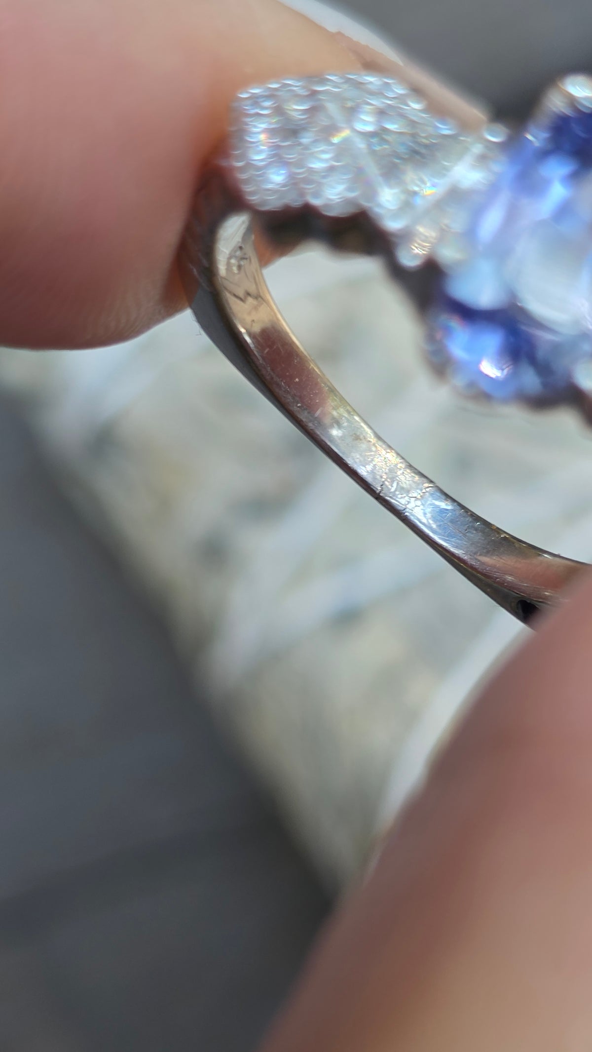 18k Periwinkle Sapphire Ring