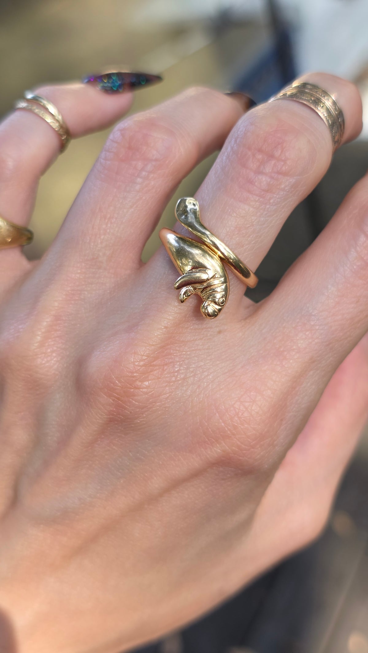 14k Manatee Ring