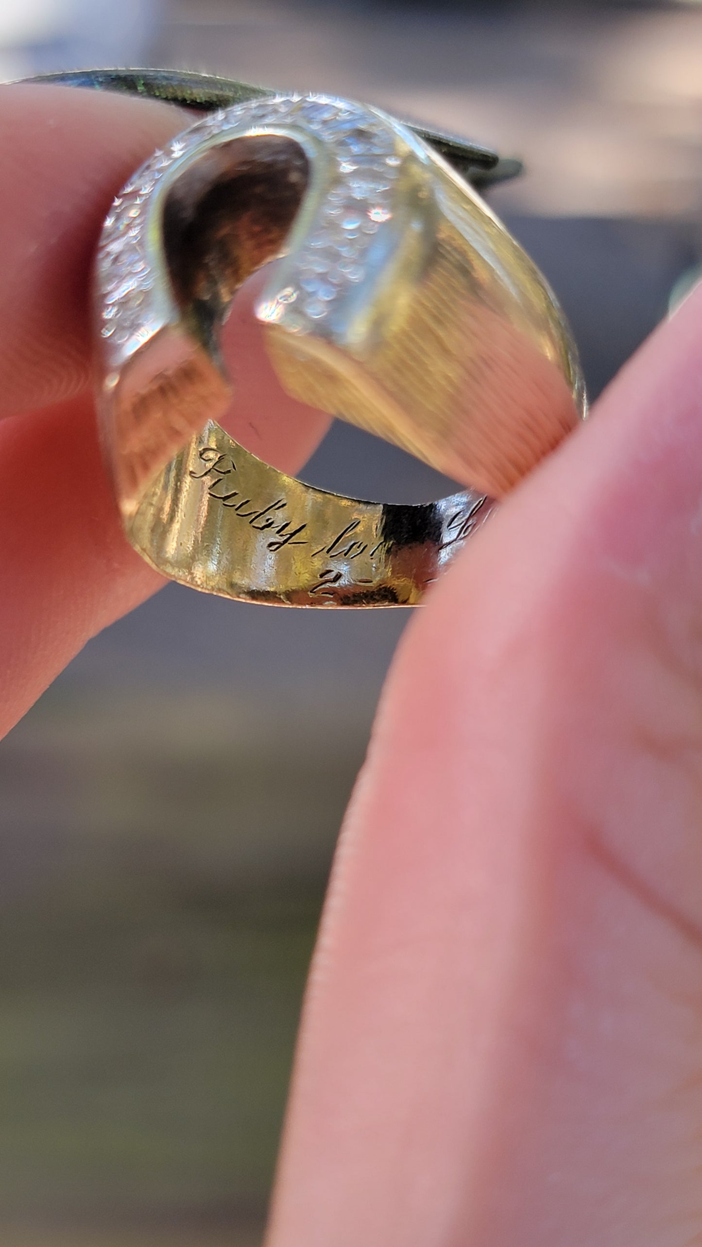 14kt Yellow Gold Horseshoe Dome Ring