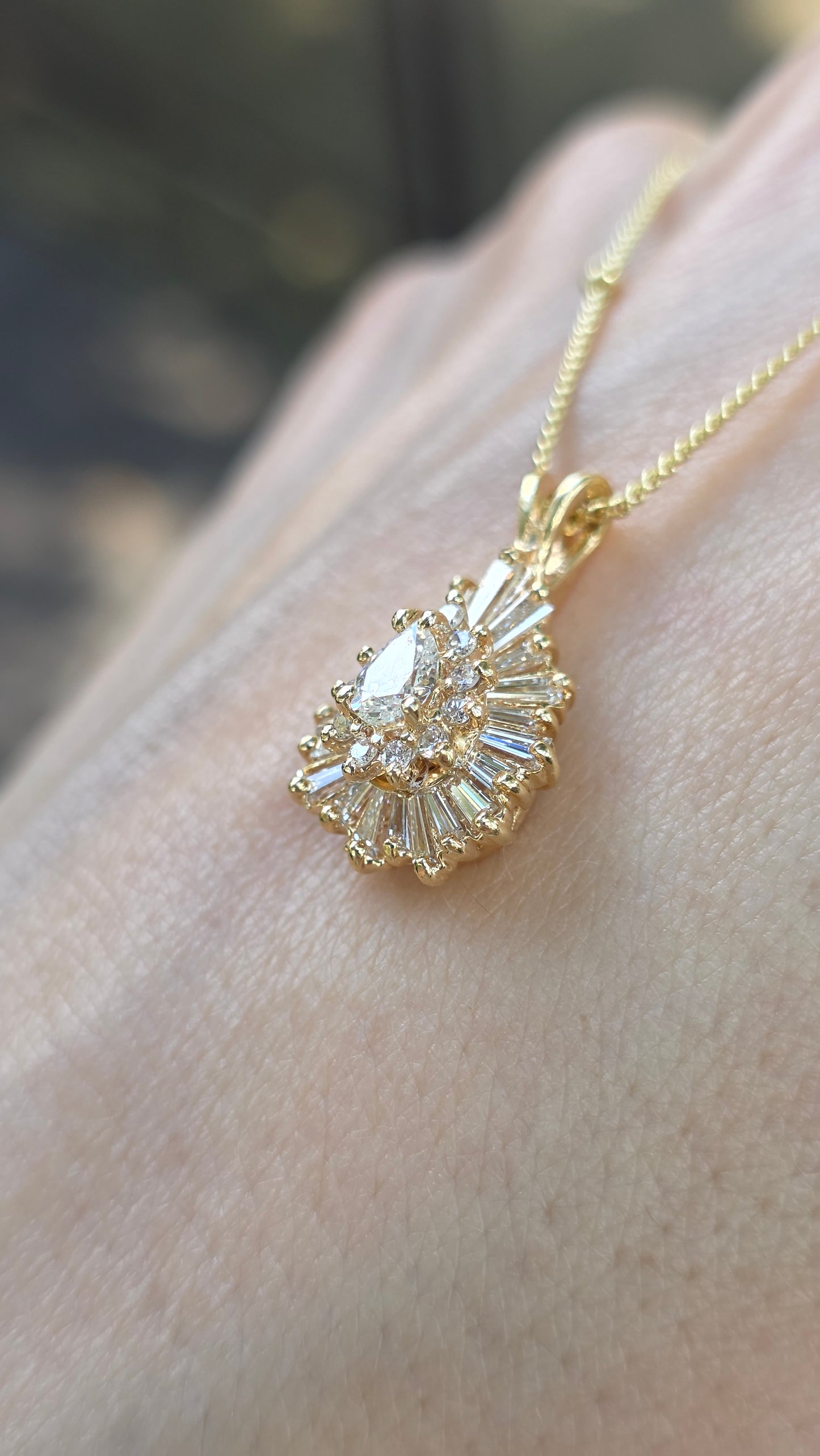14k Diamond Ballerina Pendant