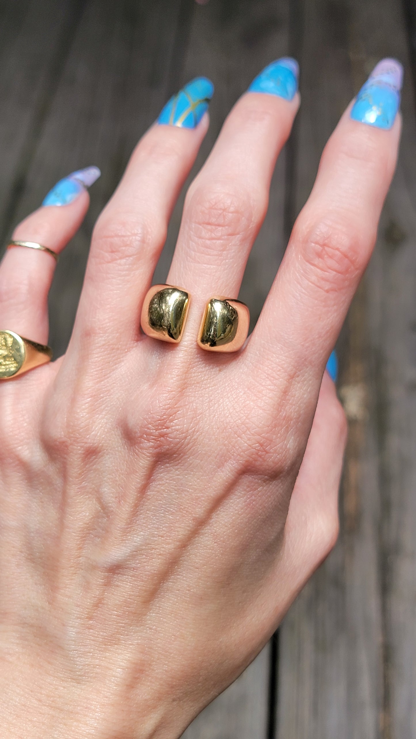 14k Cuff Dome Ring
