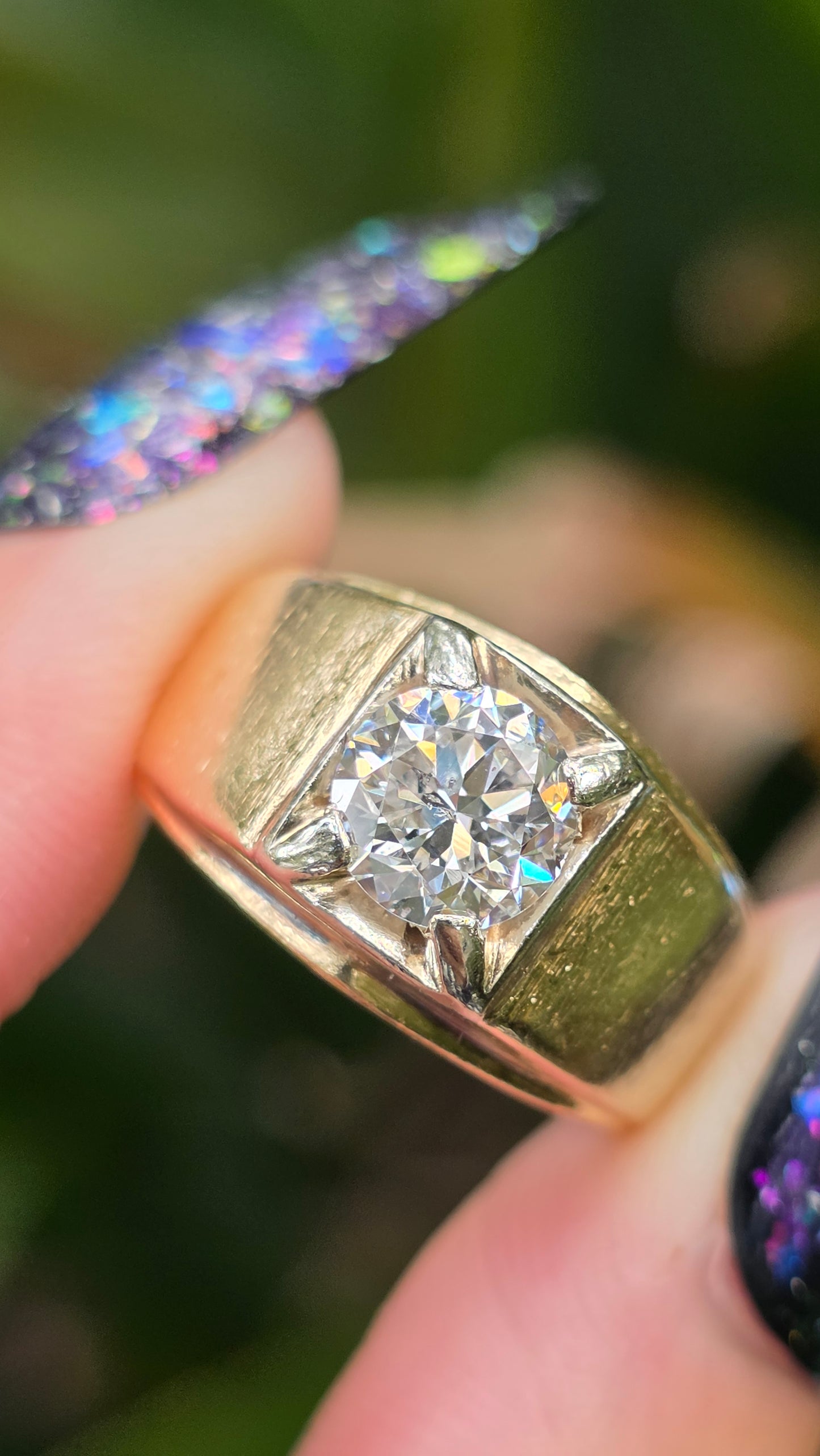 14k Transitional Cut Diamond Ring