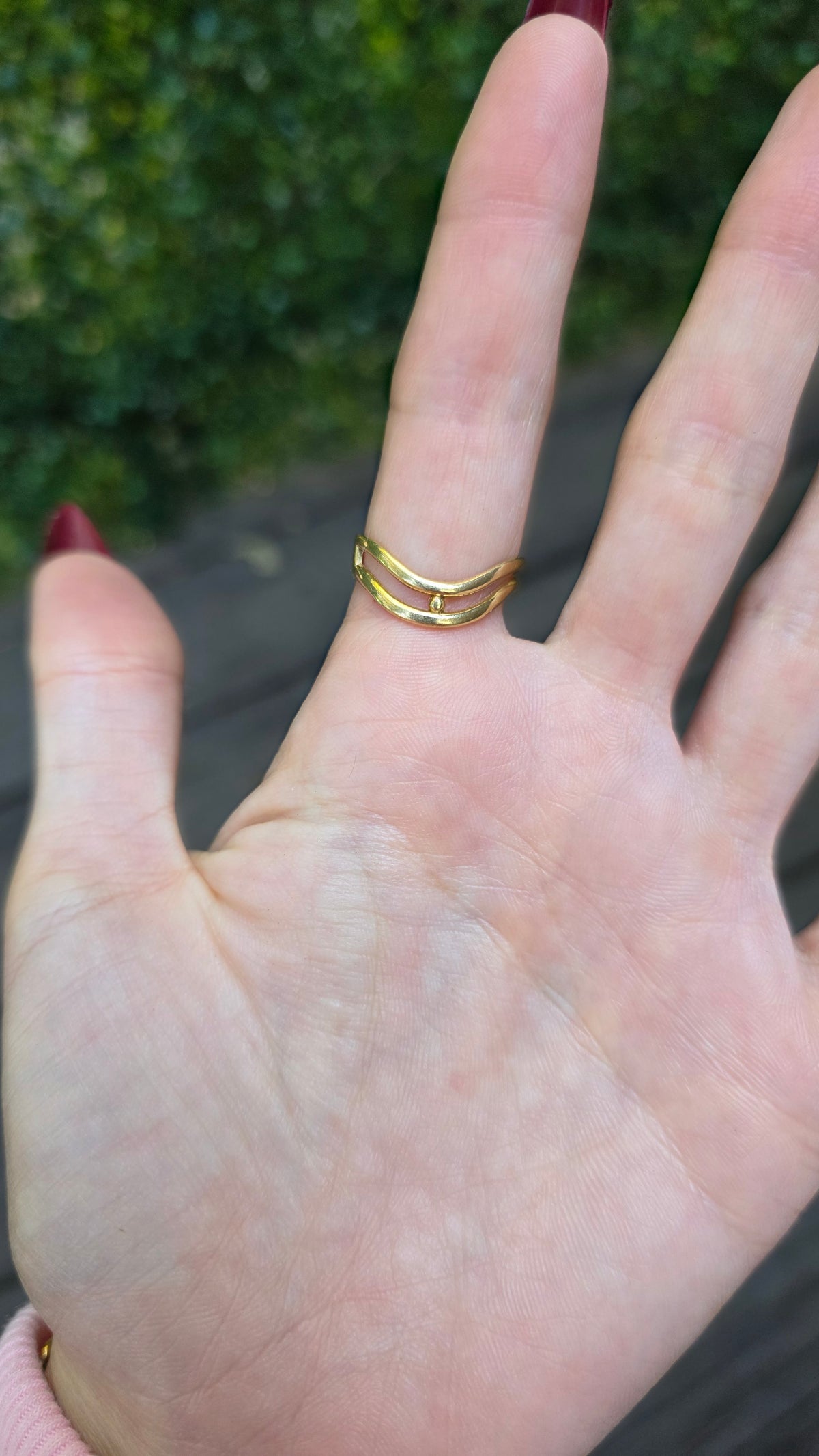 10k Wave Stacker Ring