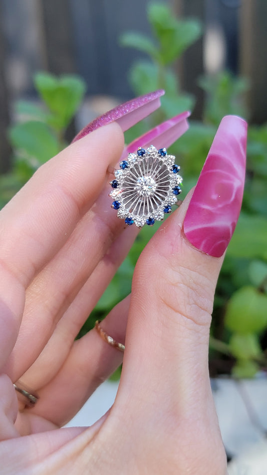 18kt Jabel Diamond and Sapphire Ring