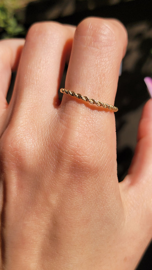 14k Rope Ring