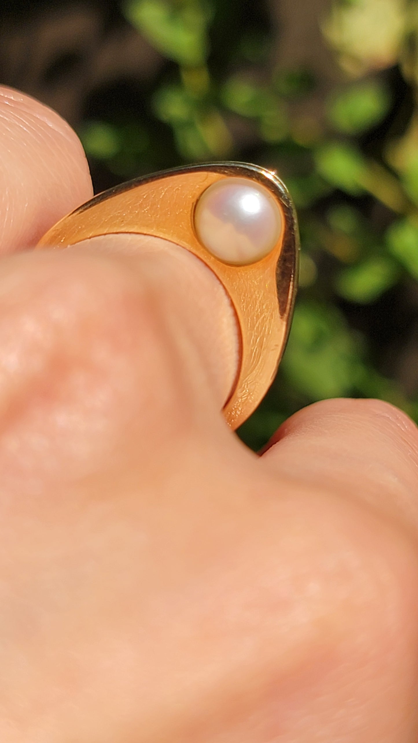 14k Floating Pearl Ring