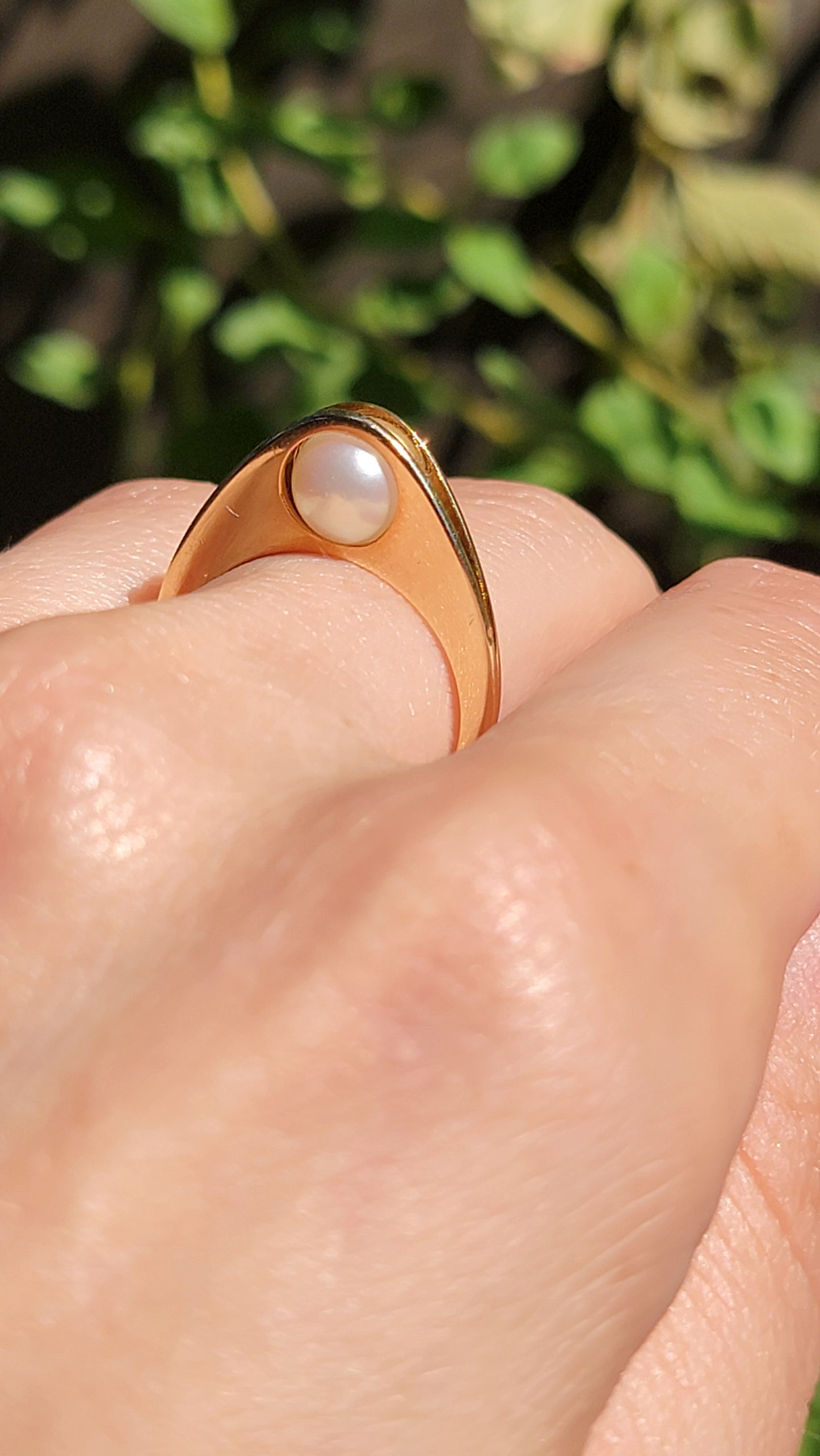 14k Floating Pearl Ring