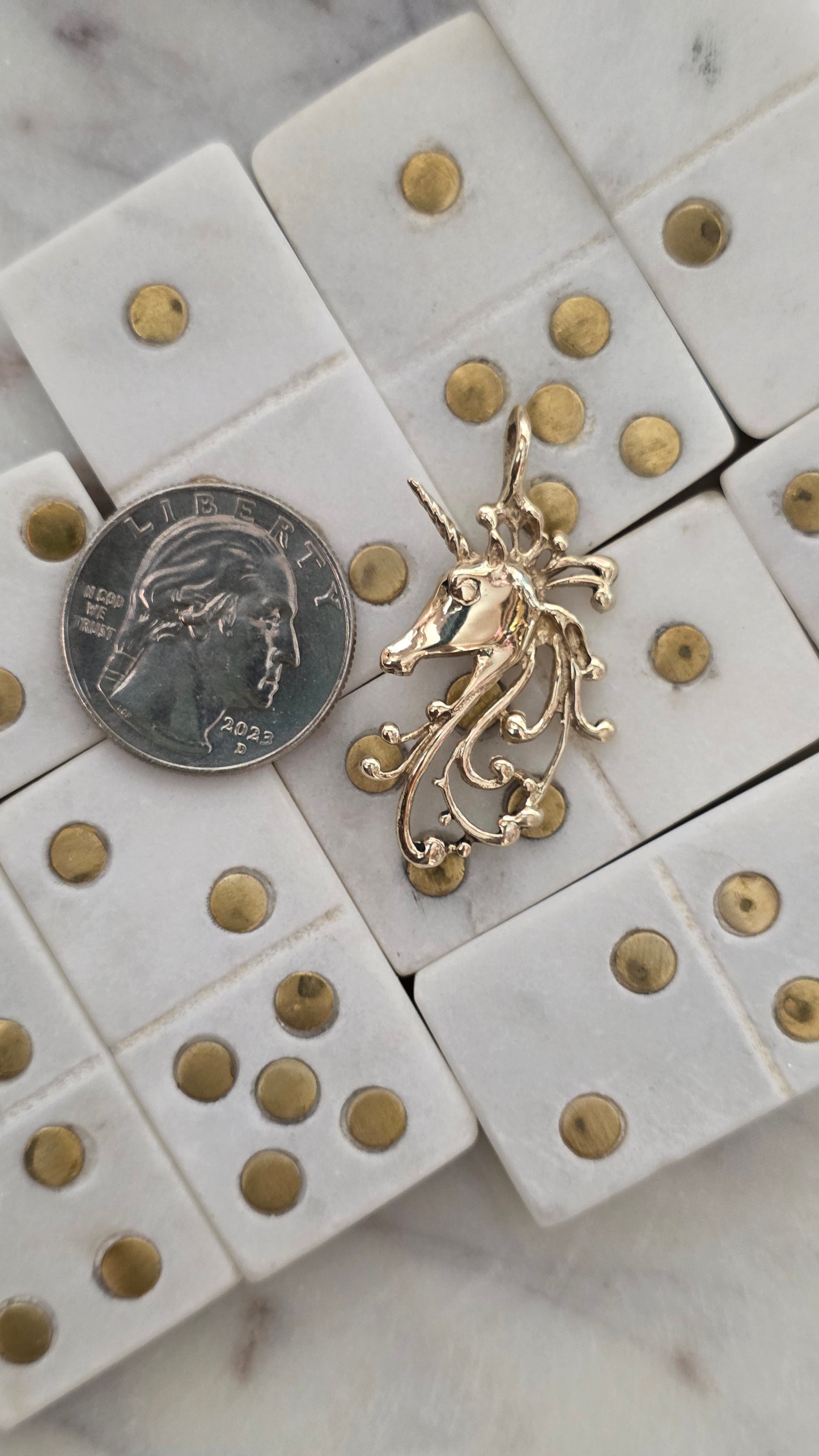 14k Unicorn Pendant