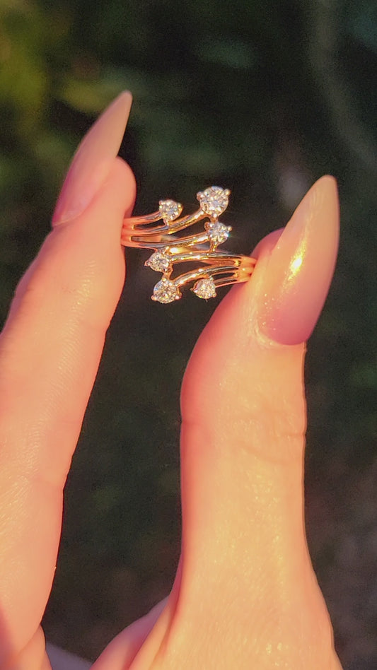 14k Shooting Star Ring