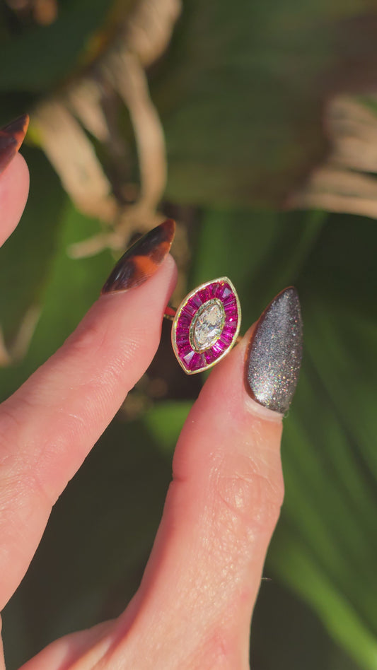 18k Diamond and Ruby Ballerina