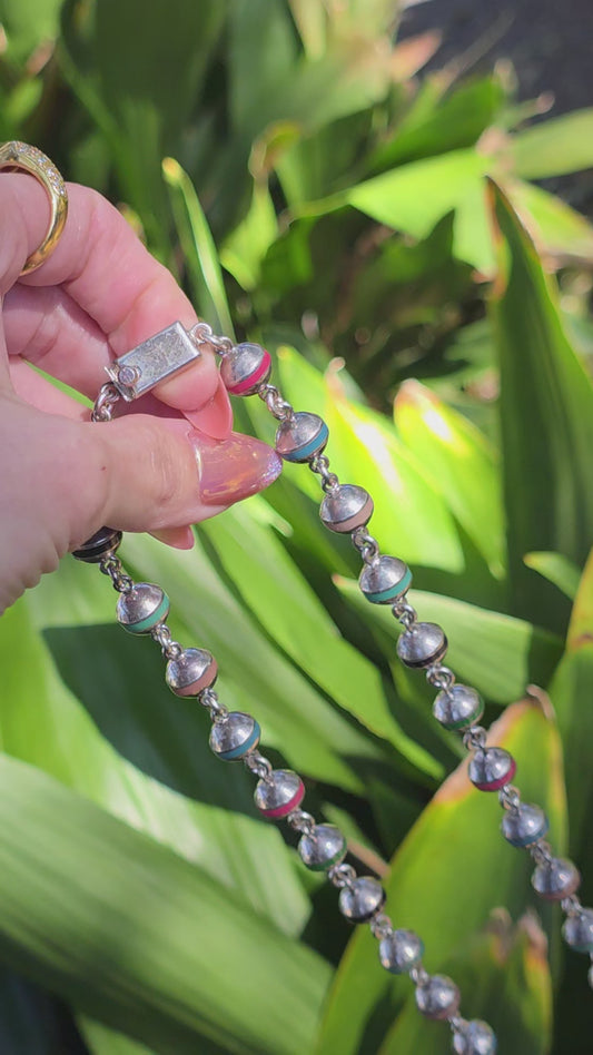 Vintage Sterling Ball necklace