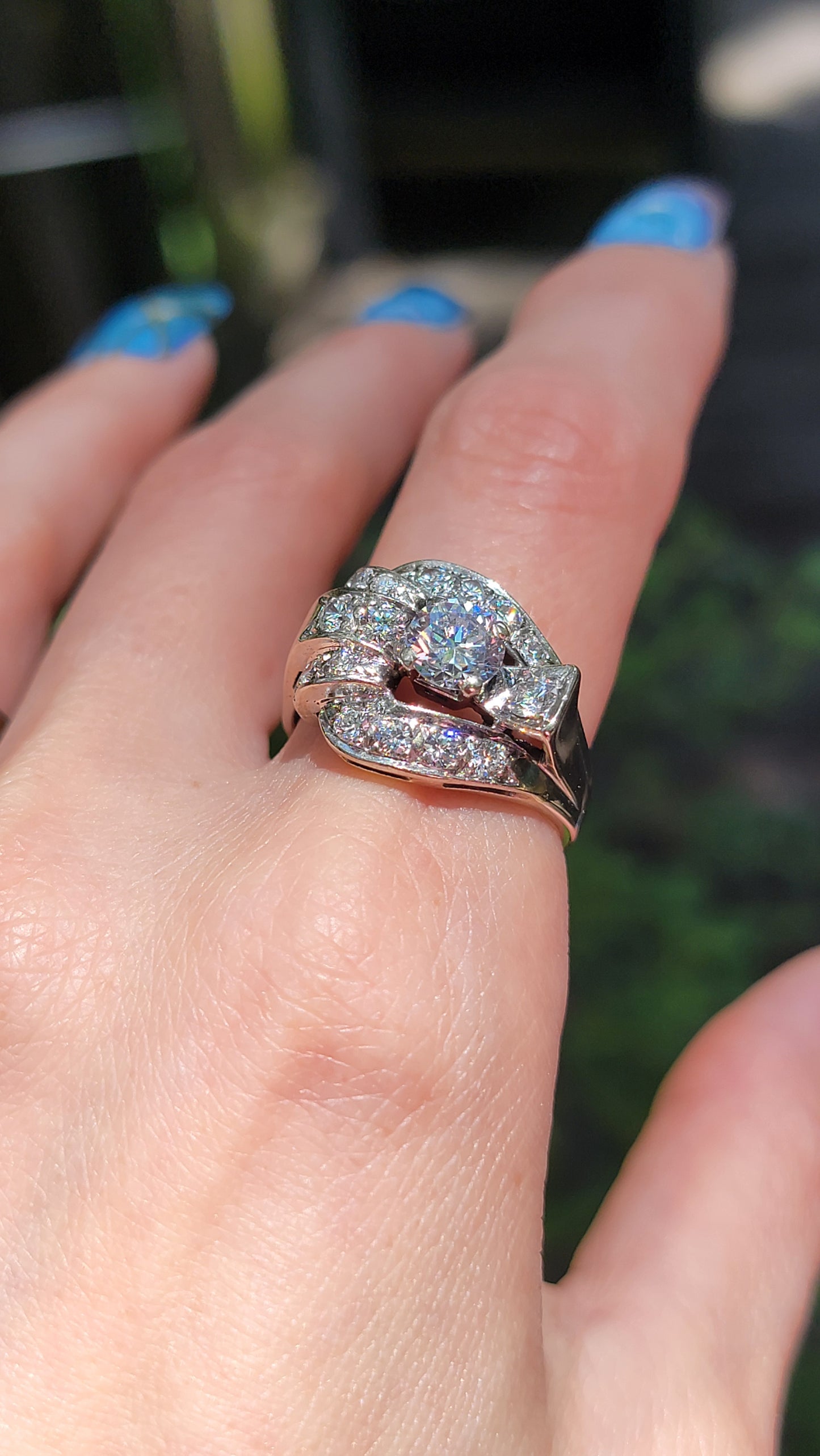 14k Diamond Tankle Ring