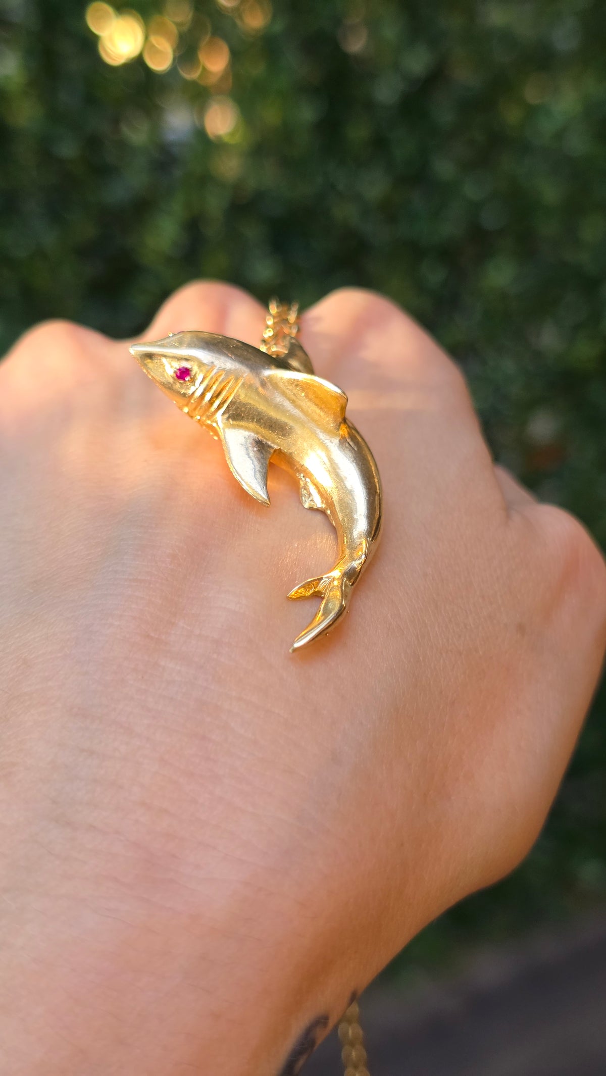 14k Shark Pendant