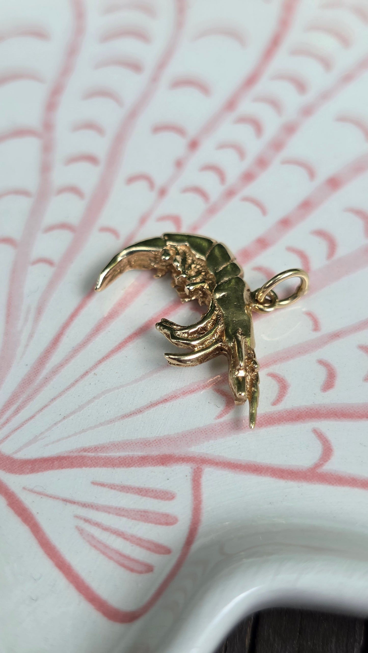 14k Shrimp Charm