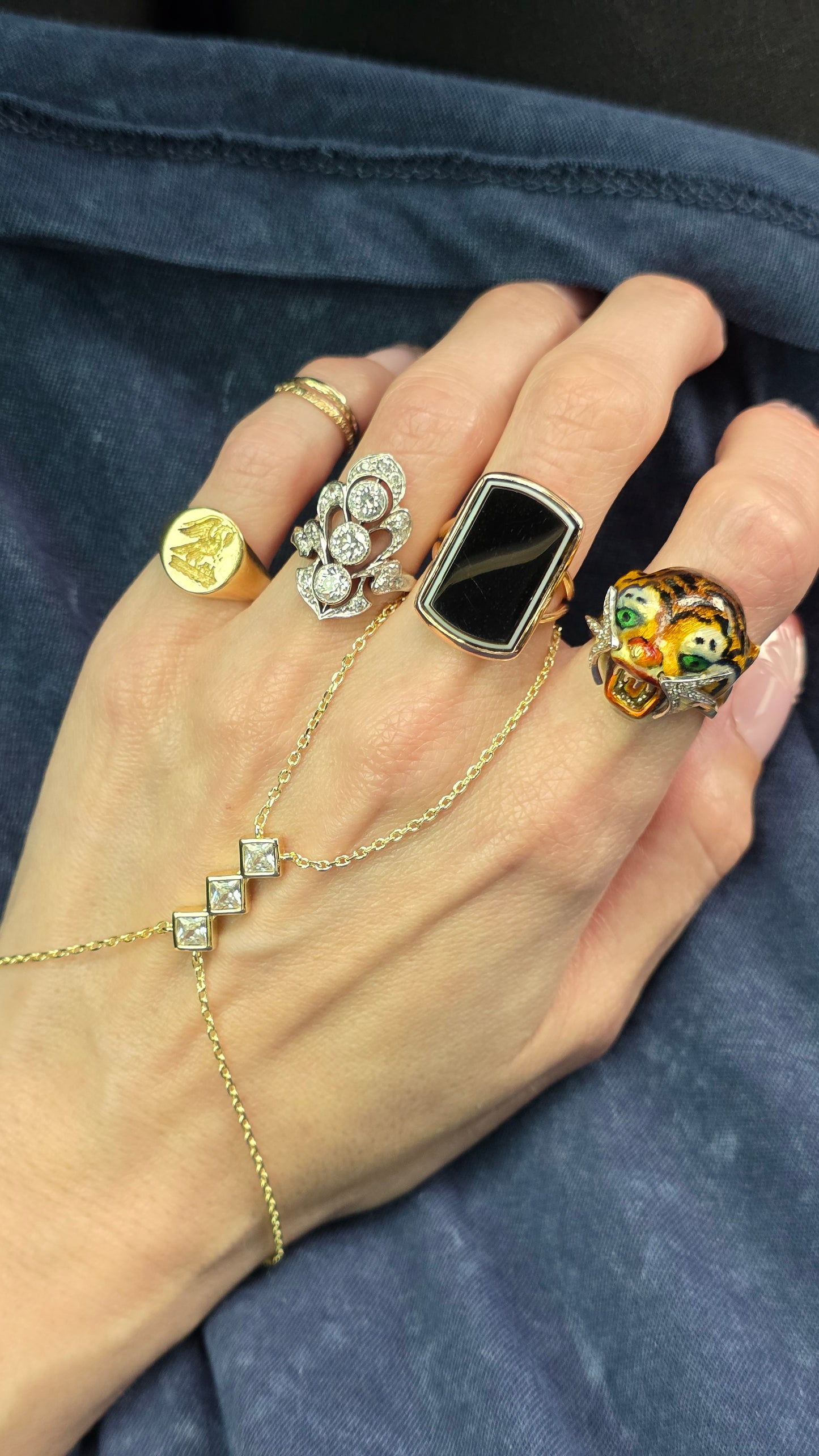 14k Banded Agate Ring