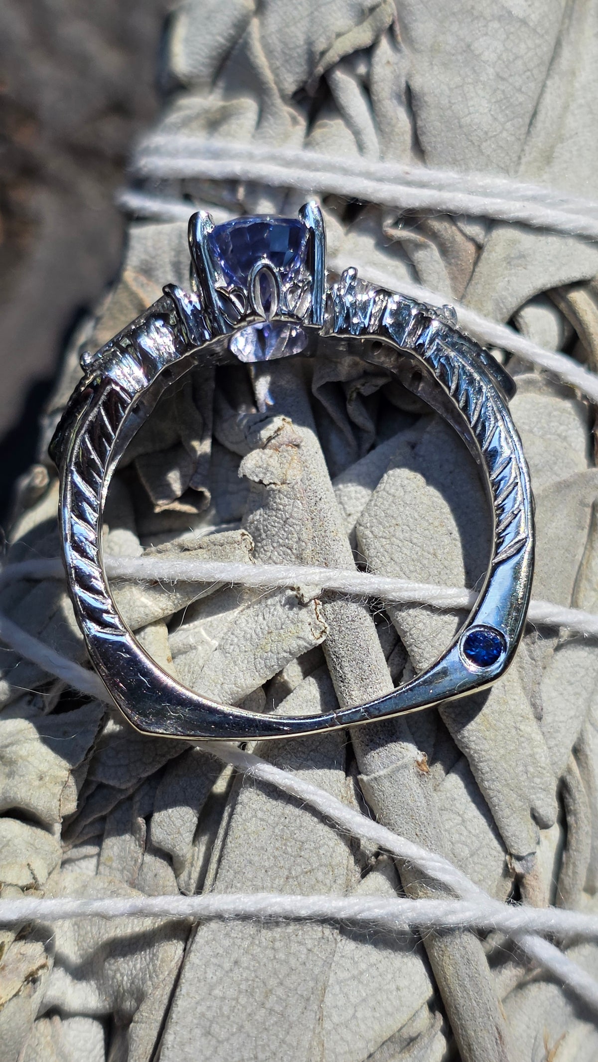 18k Periwinkle Sapphire Ring