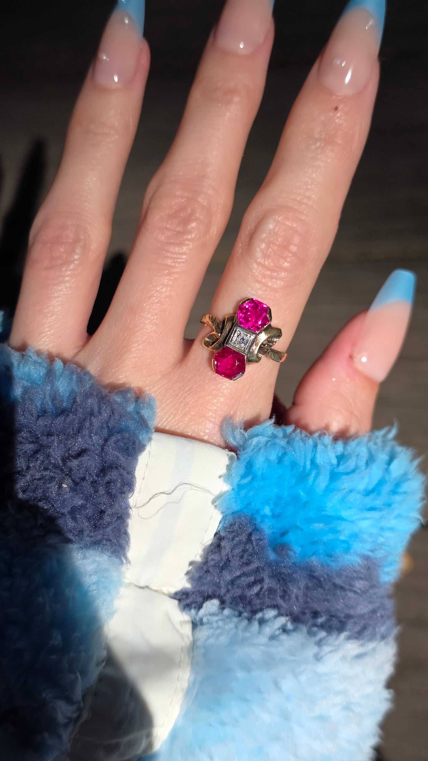 10k Vintage Ruby Ring