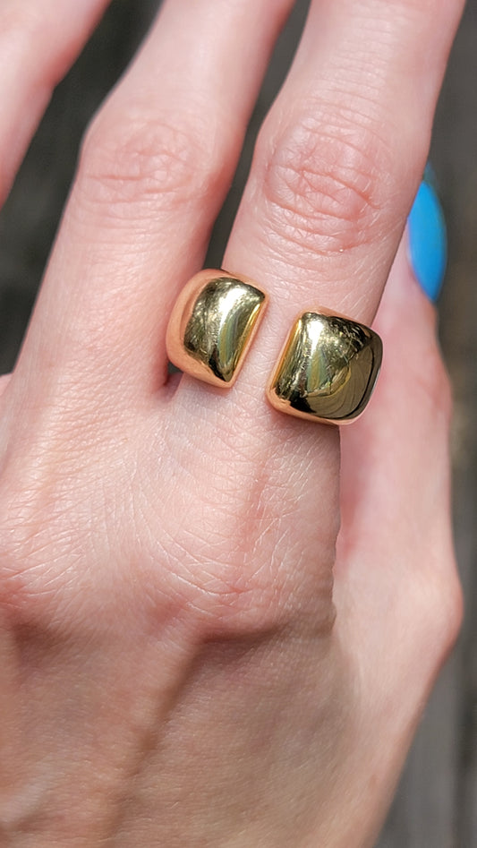 14k Cuff Dome Ring