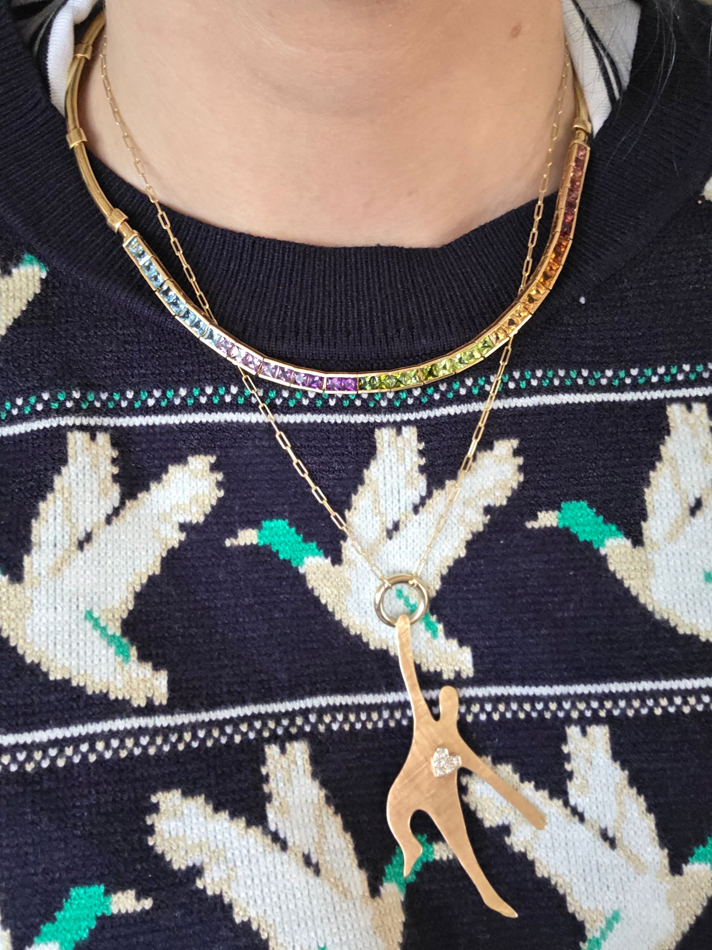 18k Rainbow Collar