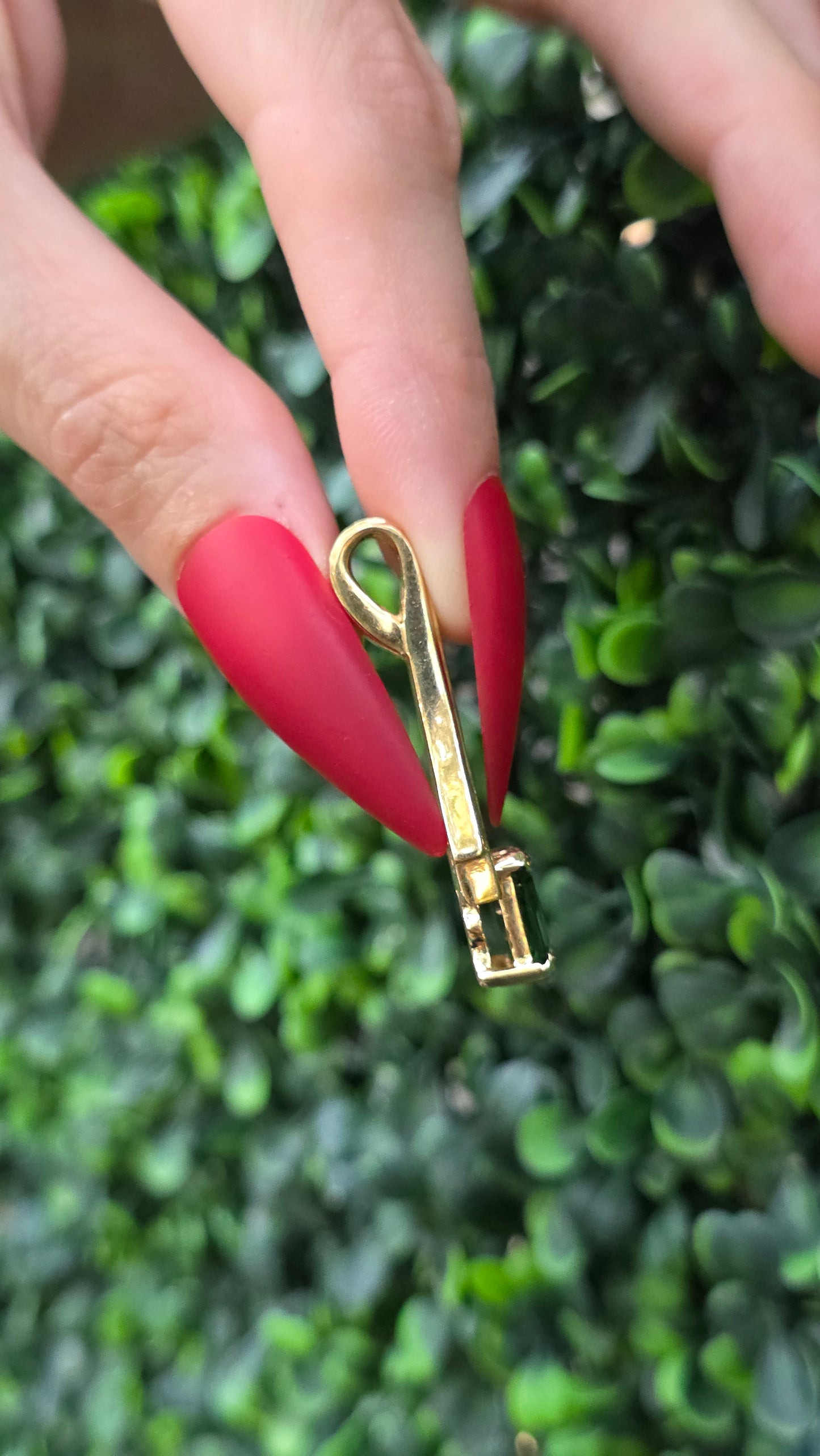 14k Bi-Color Tourmaline and Diamond Pendant