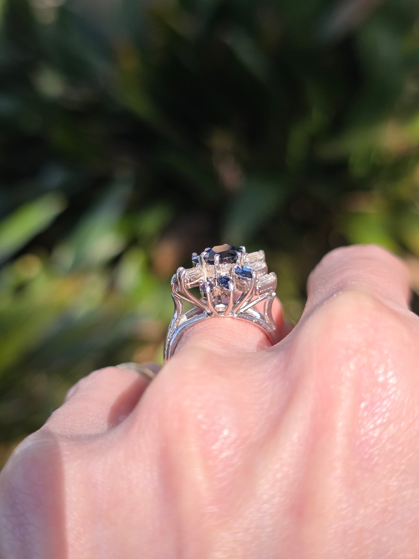 18k Sapphire and Diamond Ballerina Ring