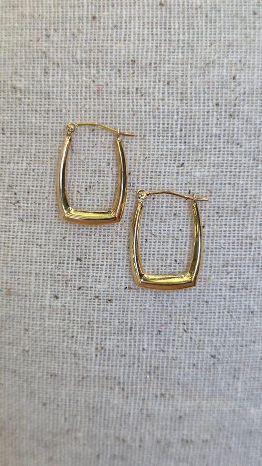 14k Square Hoop Earrings