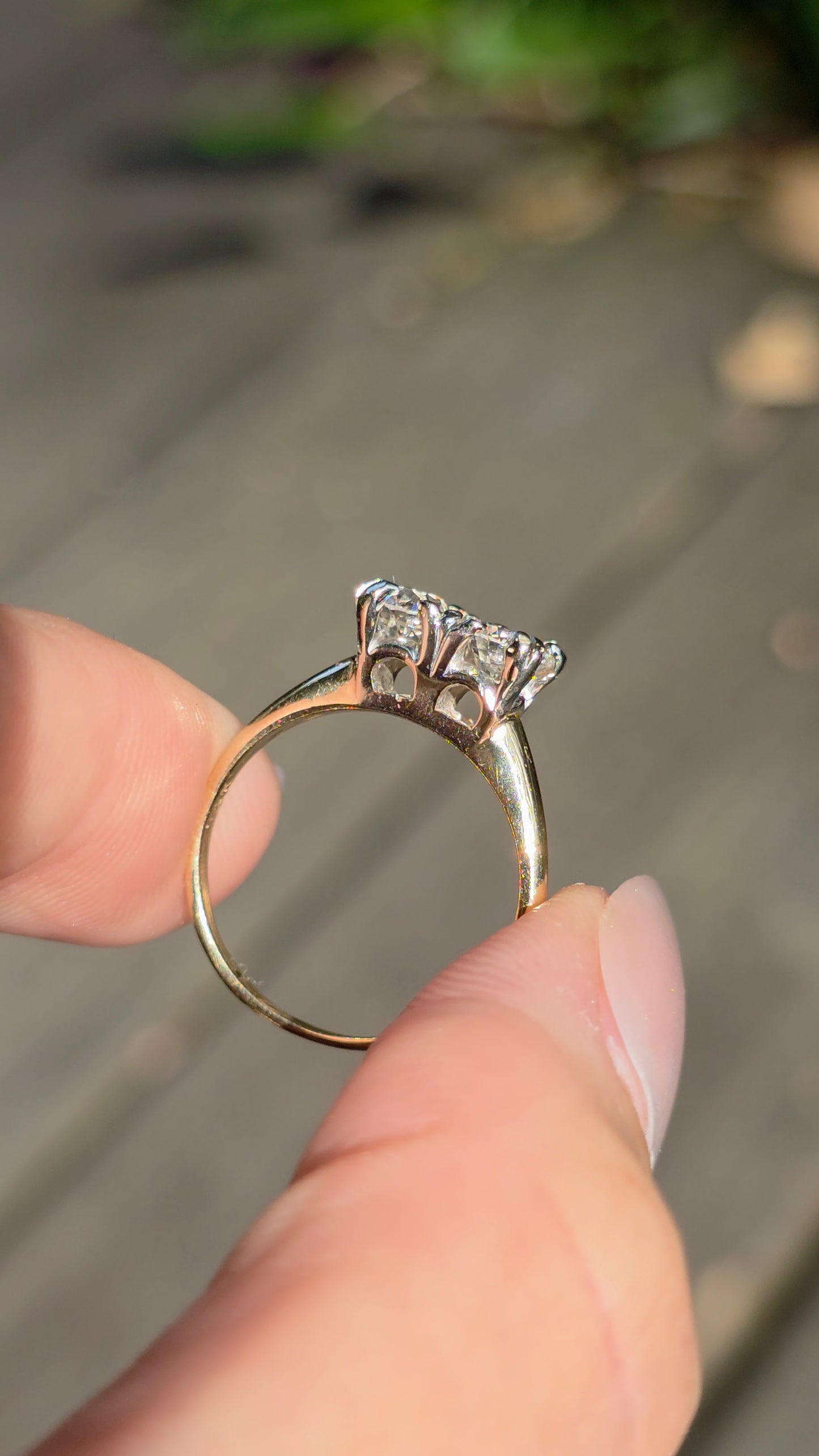 14k Toi-et-Moi Diamond Ring
