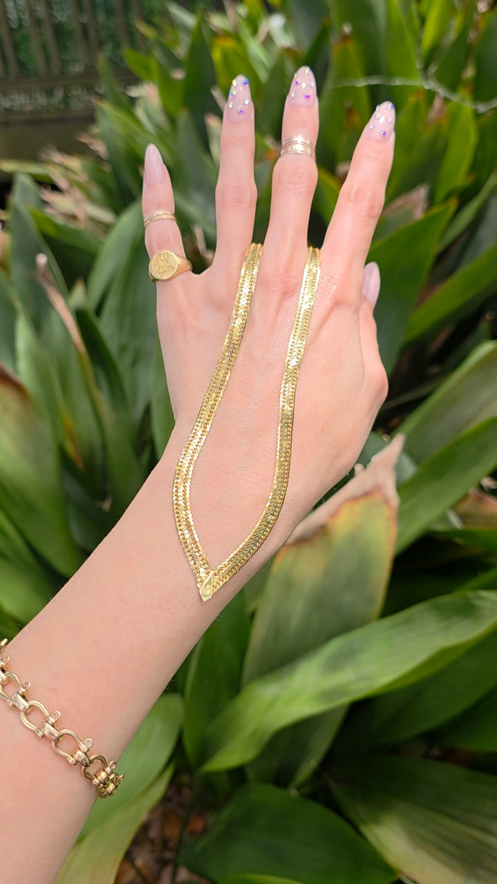 14k Chevron Weave Necklace