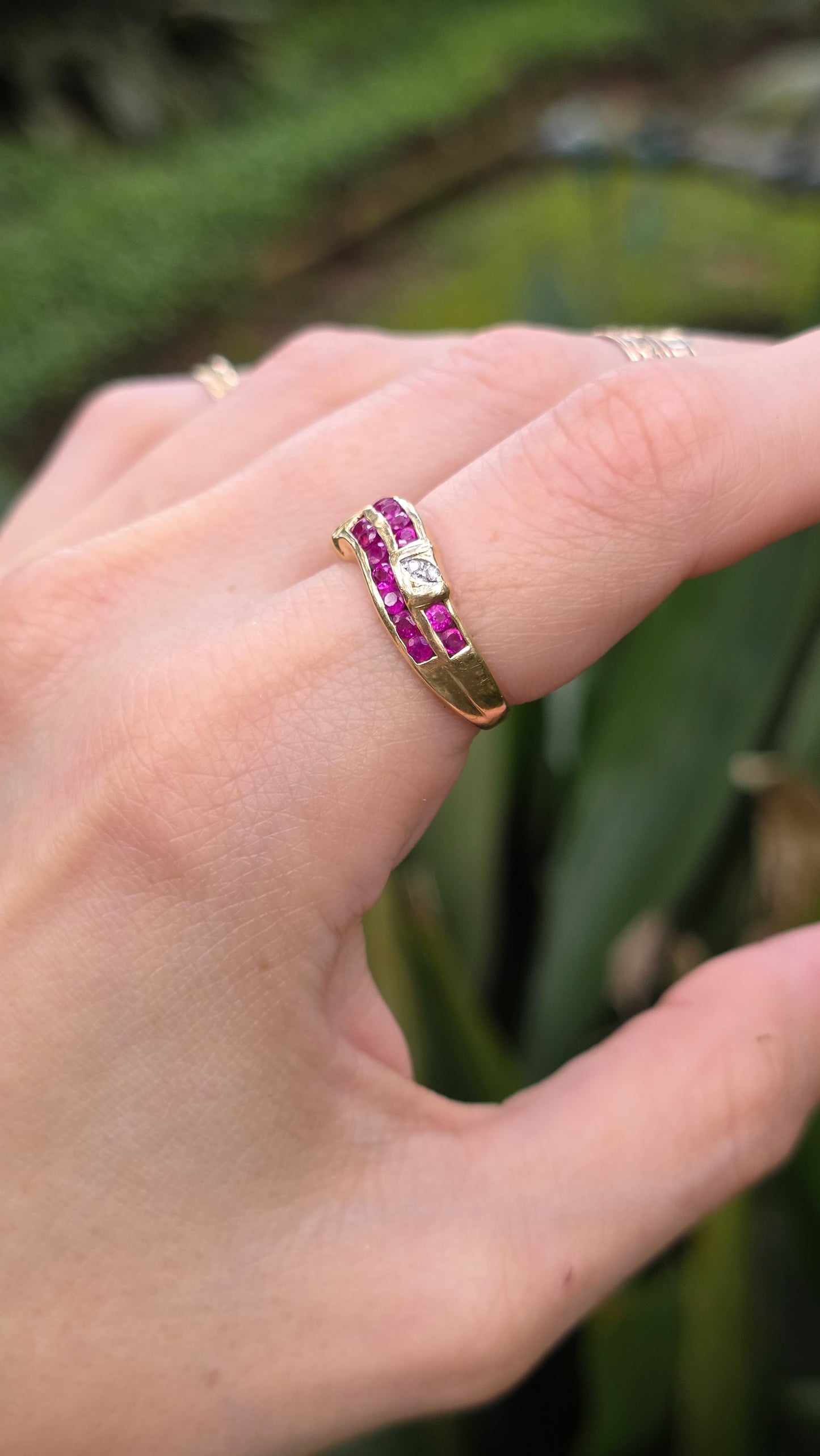 14k Ruby Wave Ring