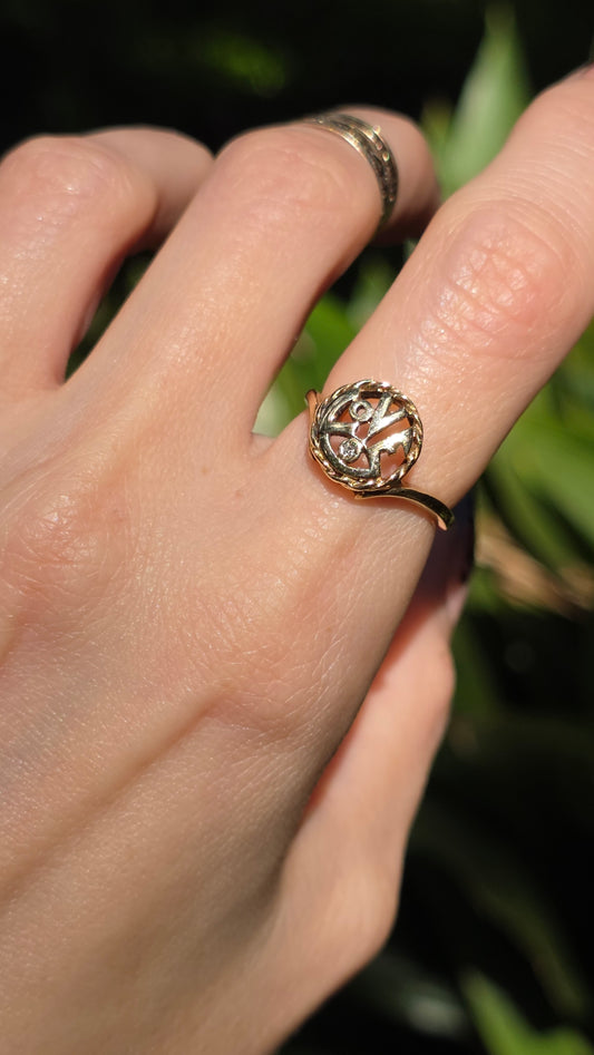 10k Peace and Love Ring
