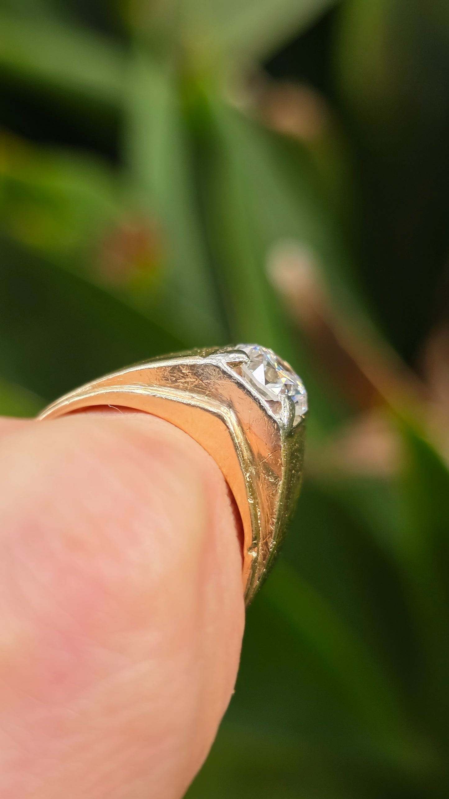 14k Transitional Cut Diamond Ring