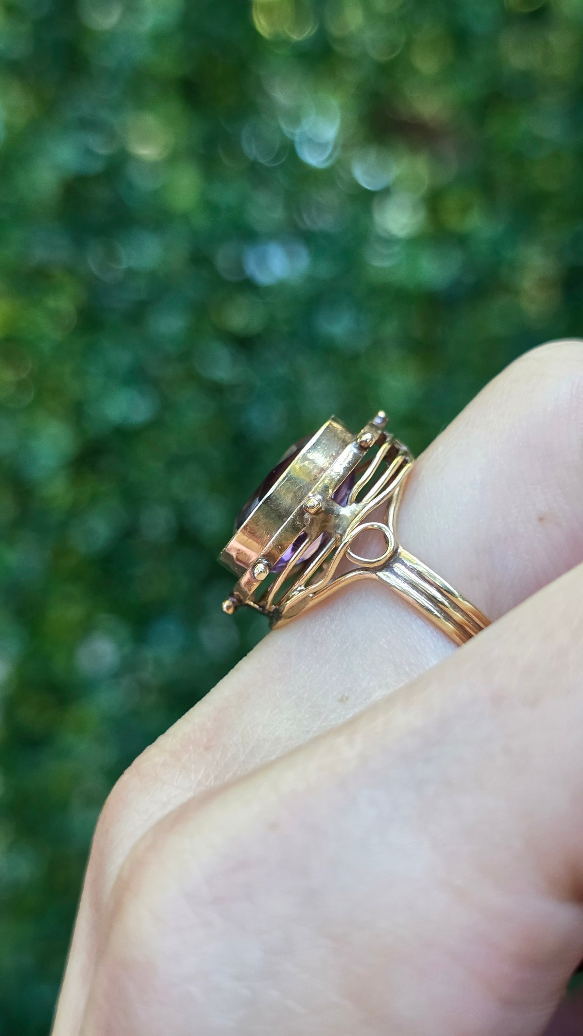 14k Amethyst Ship Wheel Ring
