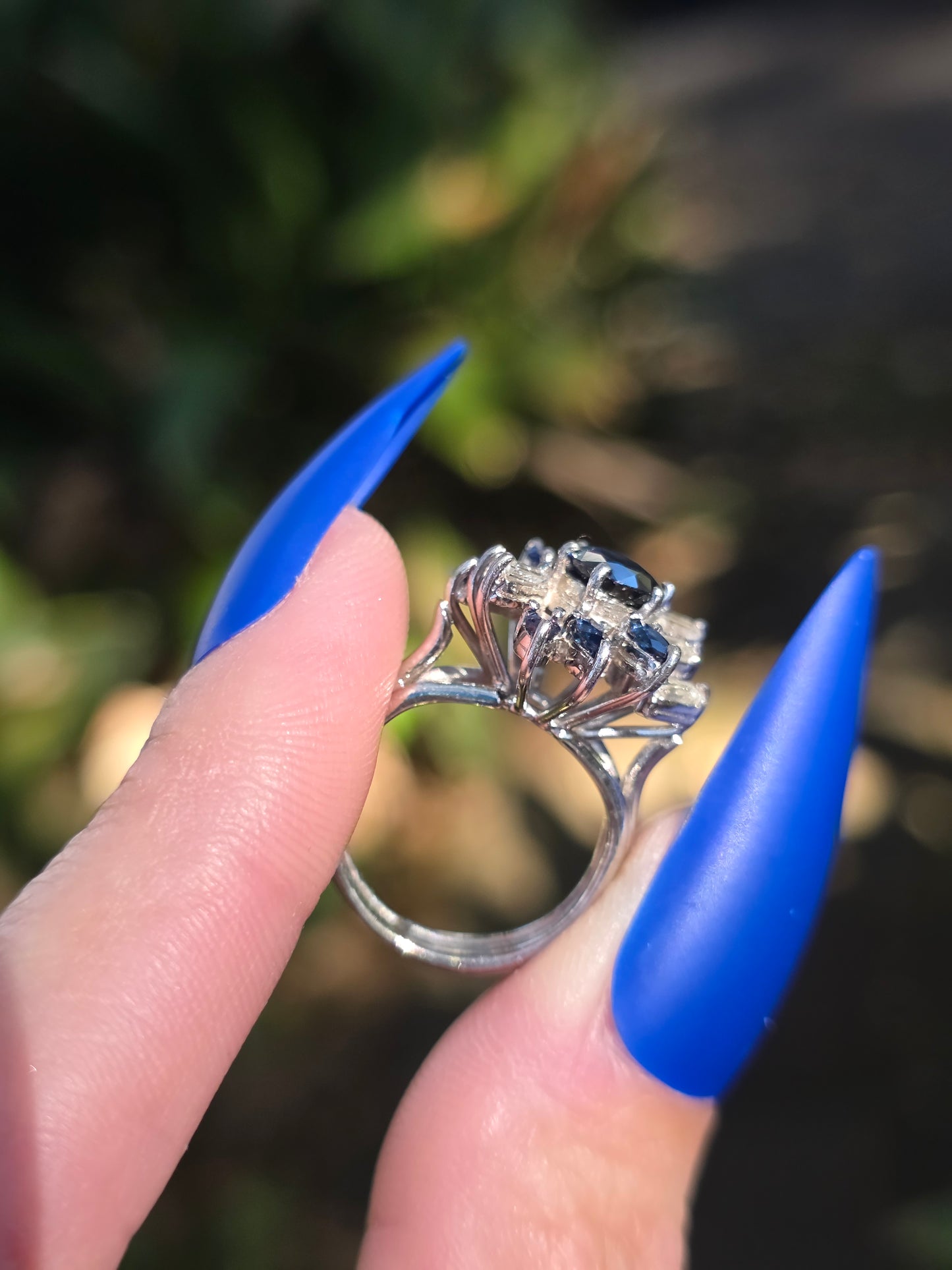18k Sapphire and Diamond Ballerina Ring