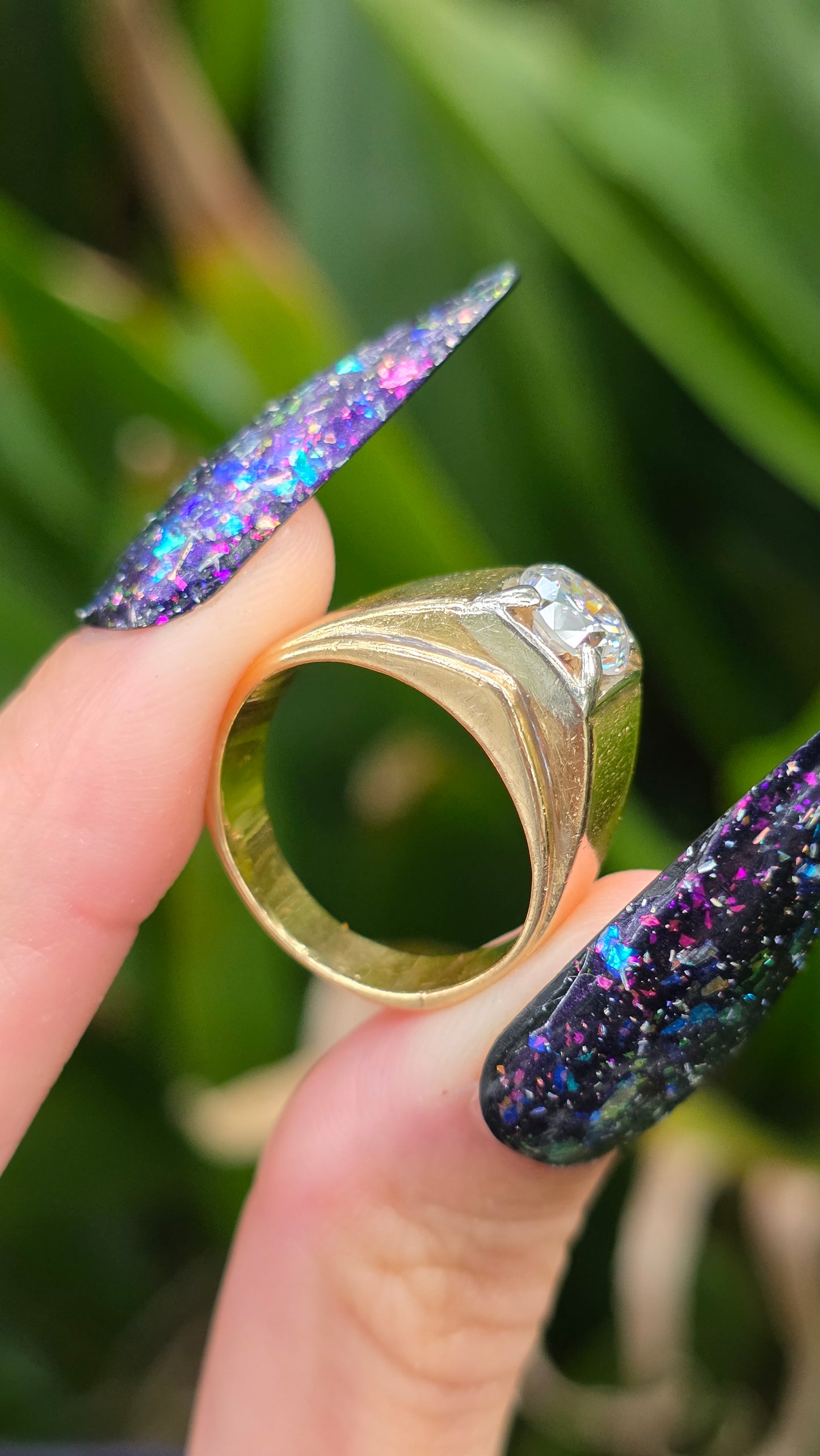 14k Transitional Cut Diamond Ring