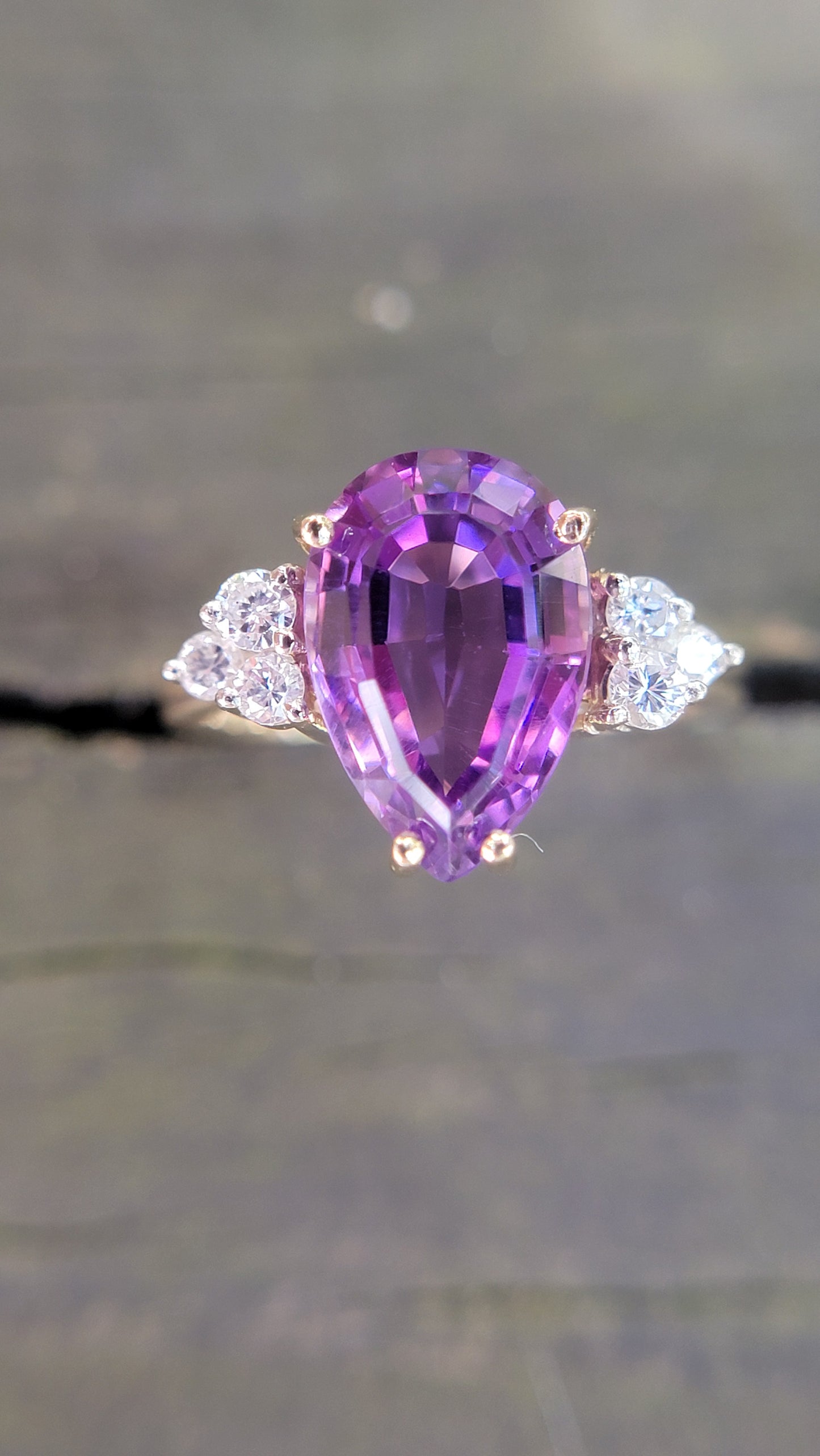 14k Amethyst Cocktail Ring