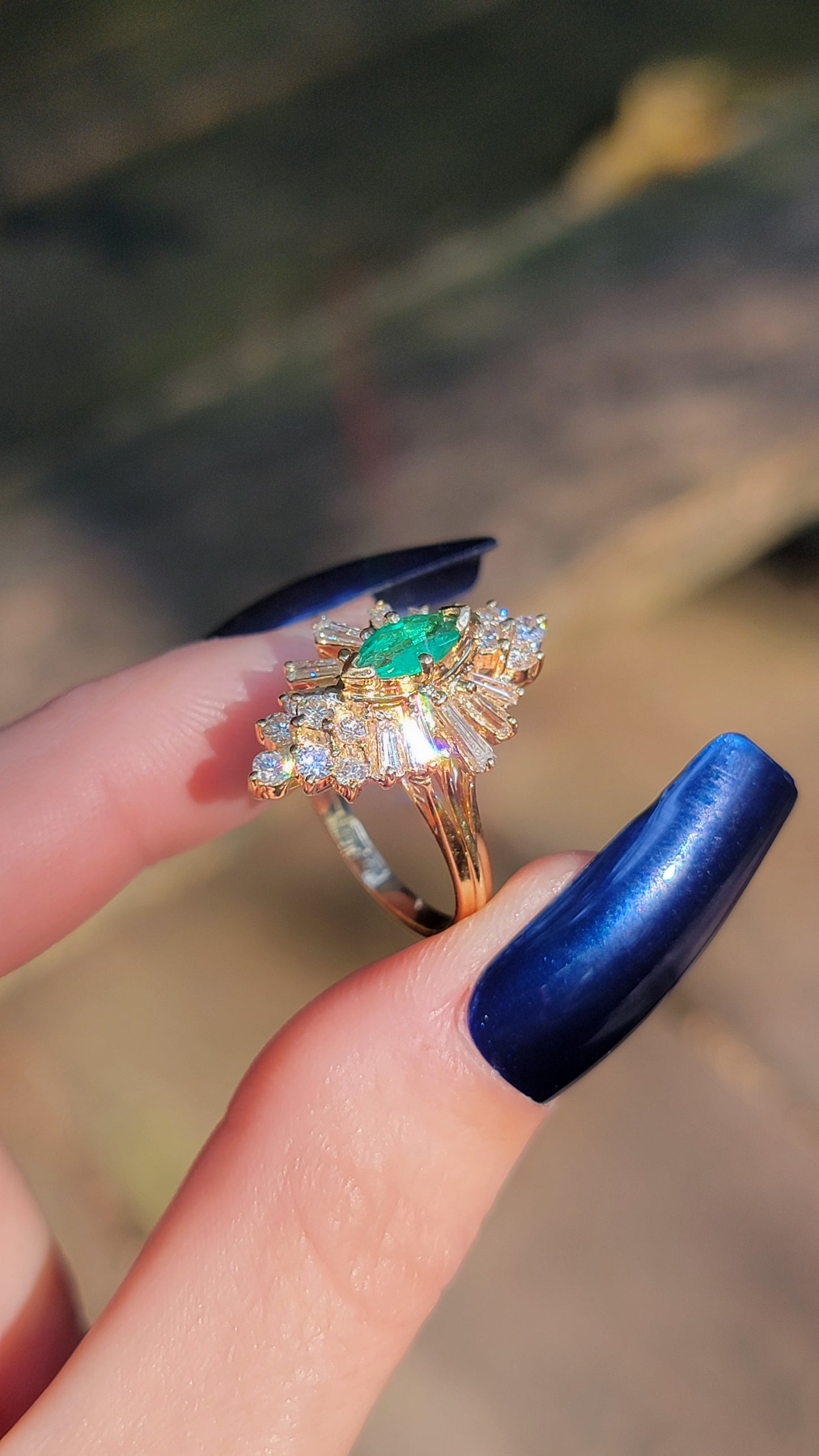 14k Emerald Ballerina Ring