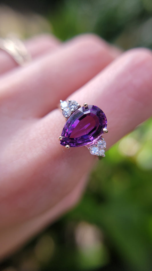 14k Amethyst Cocktail Ring