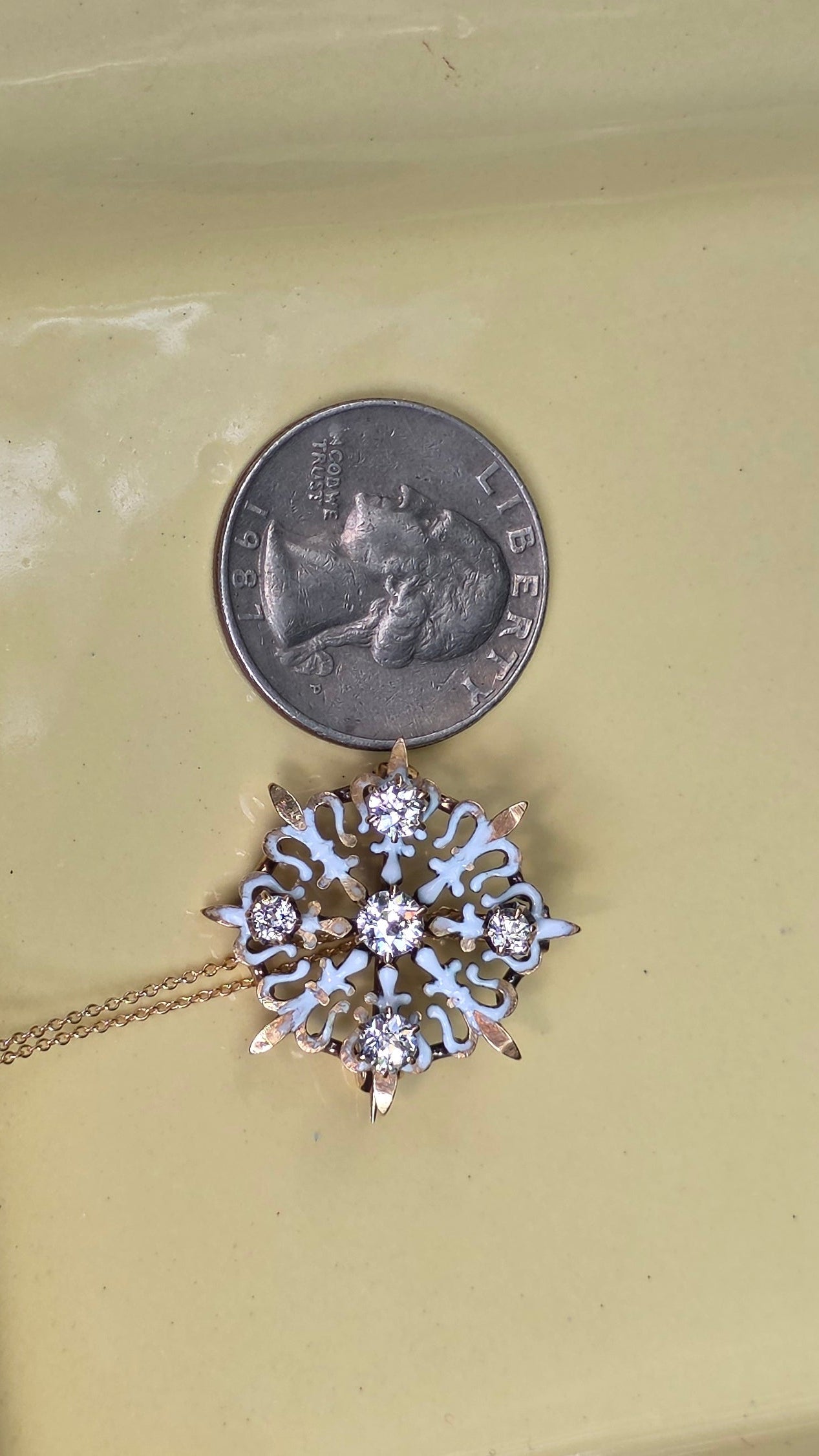 14k OMC Fleur-de-lis Pendant/Brooch